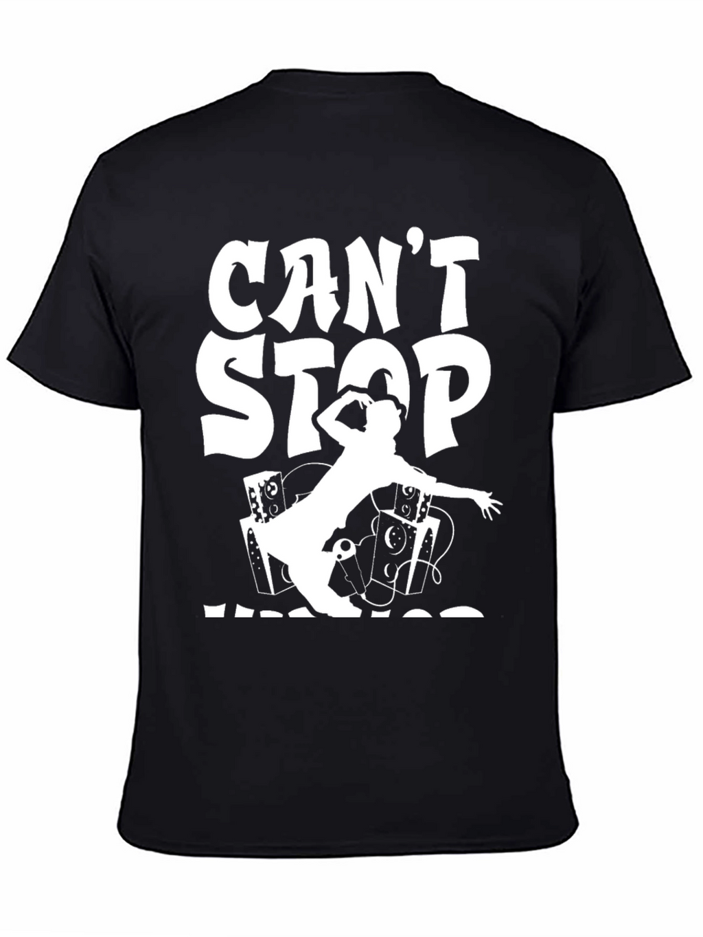 Cant Stop Cheese Black Graphic Tee