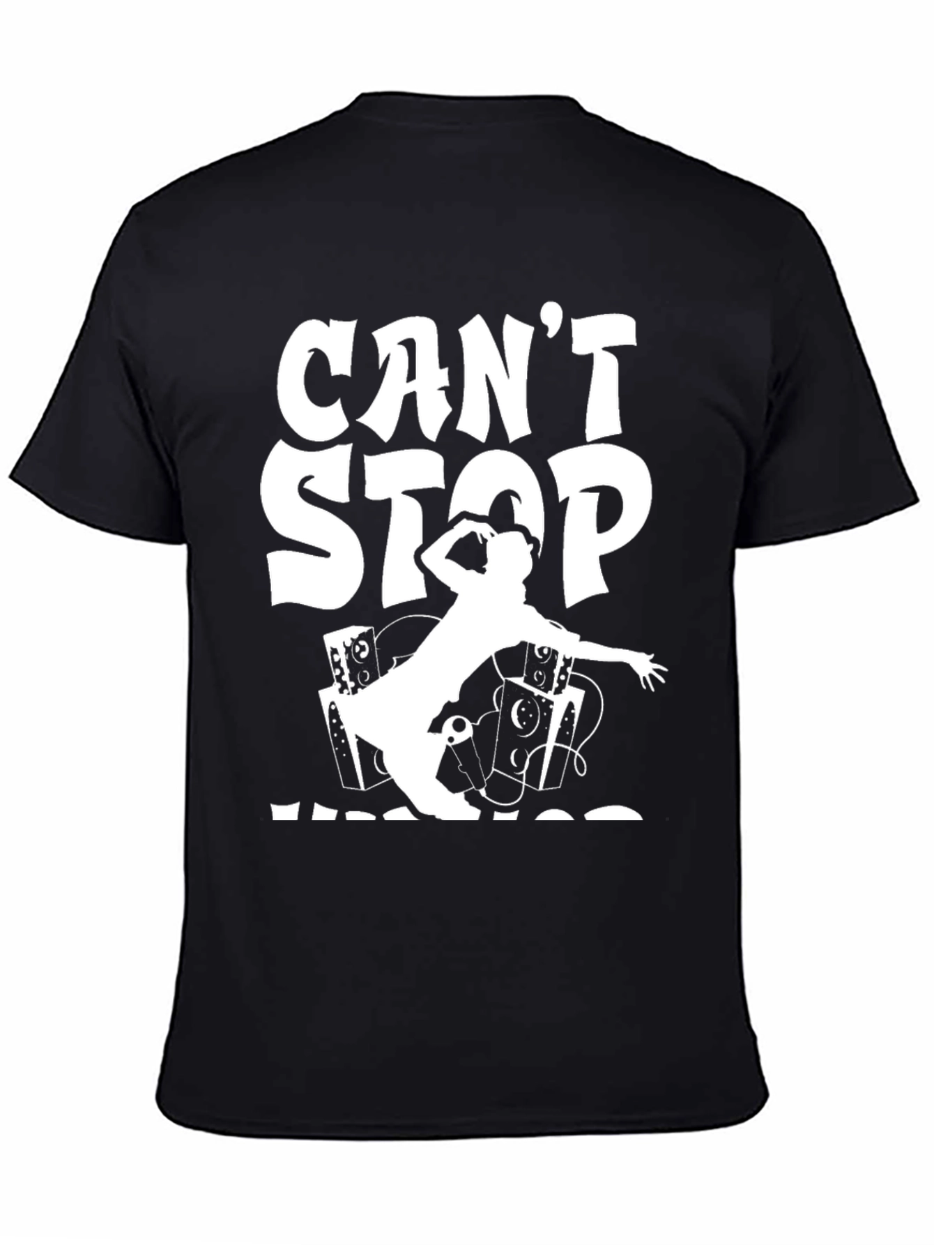 Cant Stop Cheese Black Graphic Tee