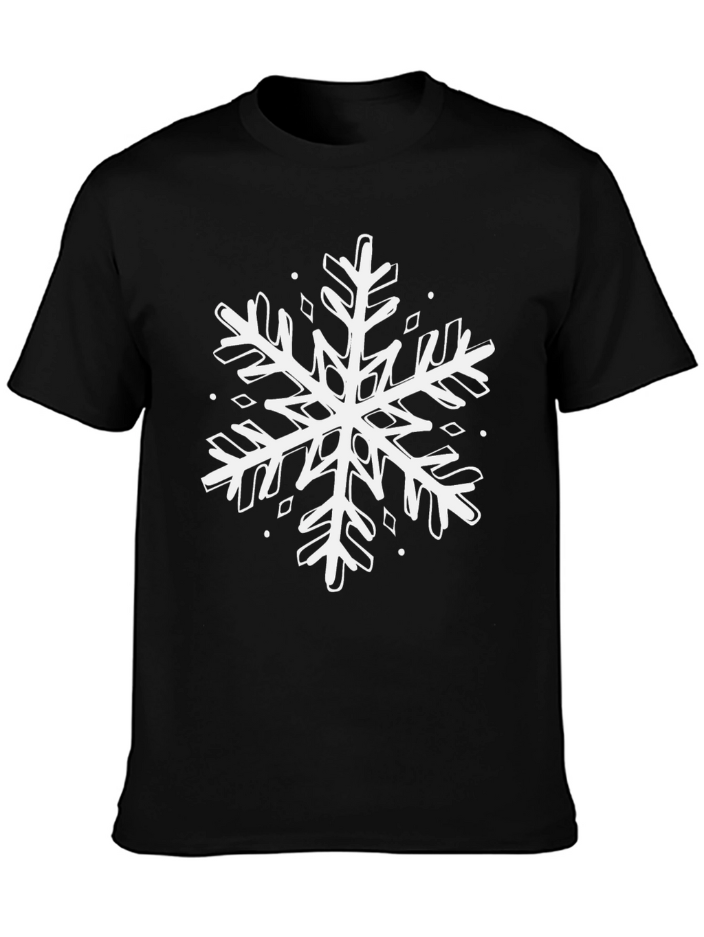 Snowflake Graphic Tee - Black