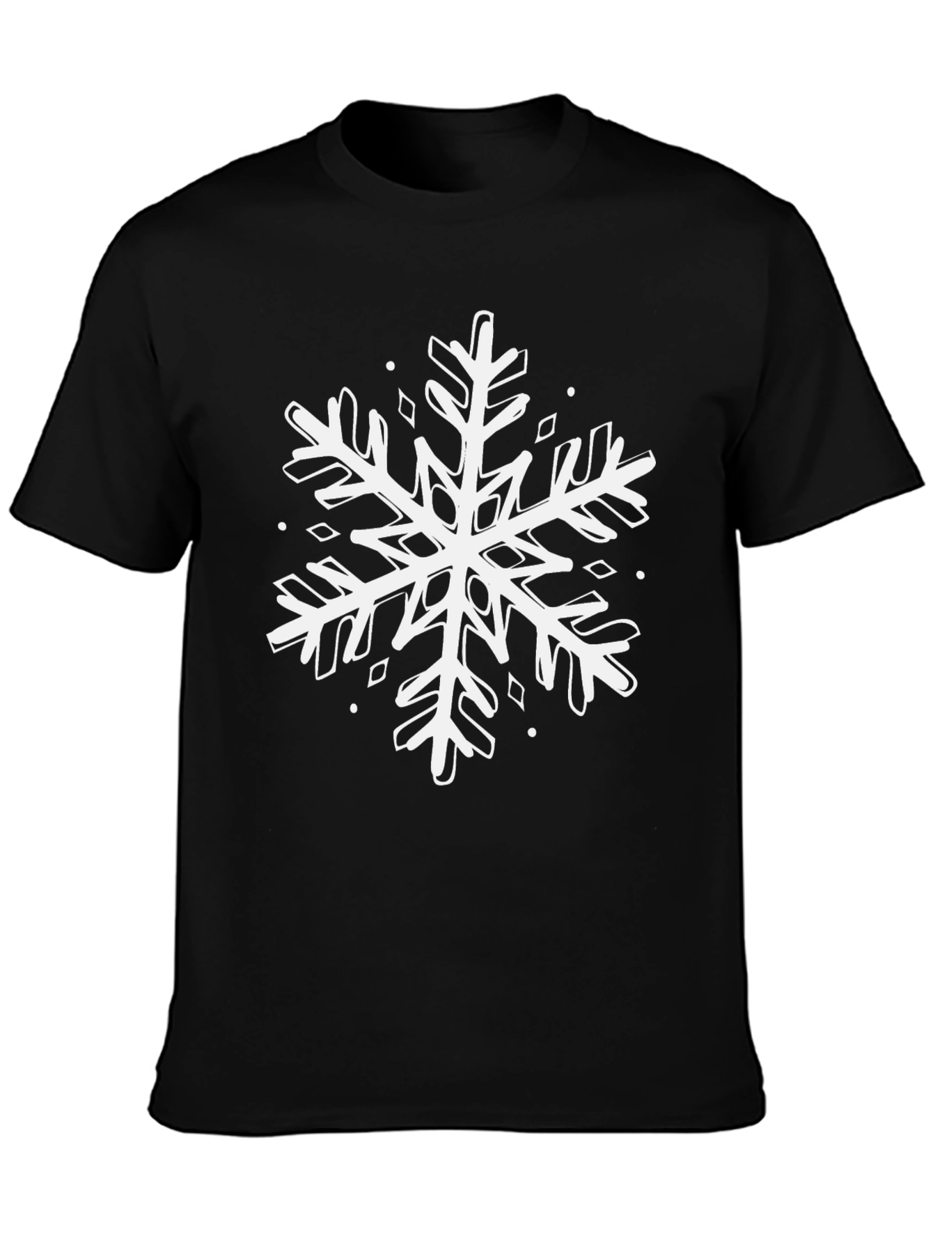 Snowflake Graphic Tee - Black