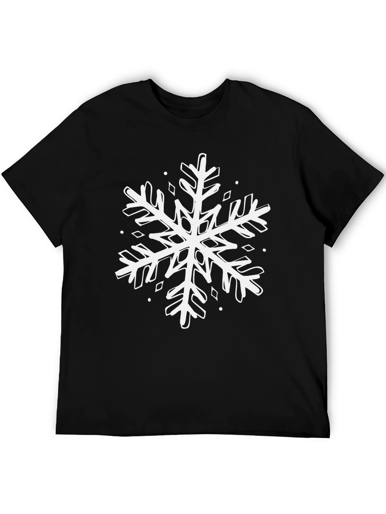 Snowflake Graphic Tee - Black