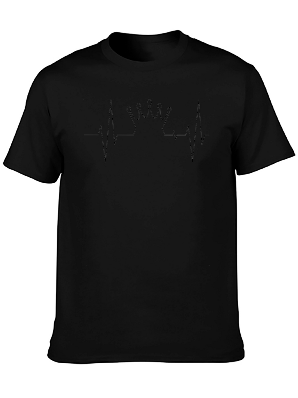 Heartbeat Crown Graphic Tee - Black