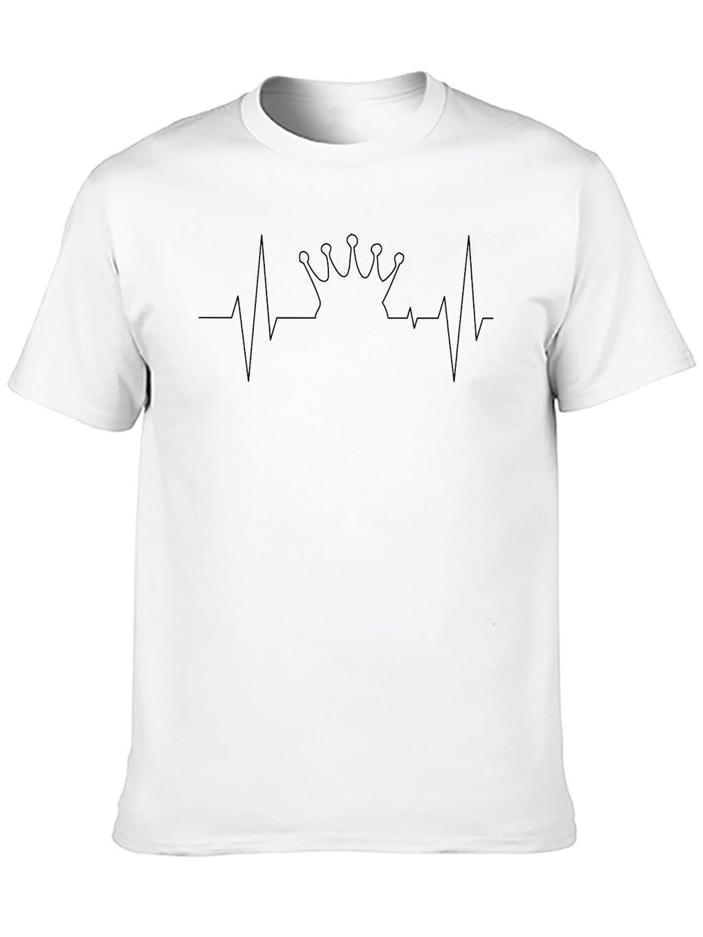 Heartbeat Crown Graphic Tee - Black