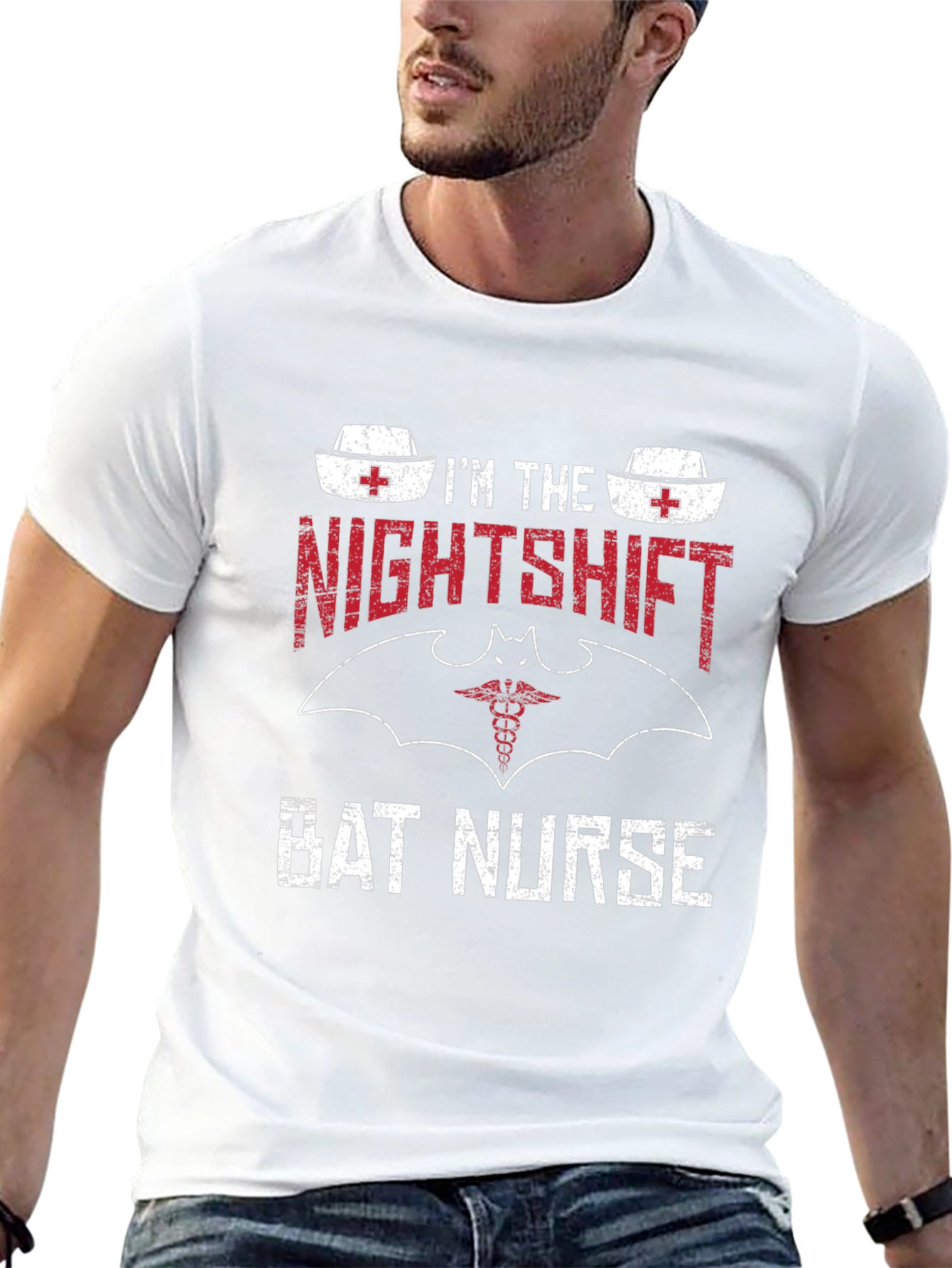 Nightshift Bat Nurse T-Shirt - Funny Nurse Tee