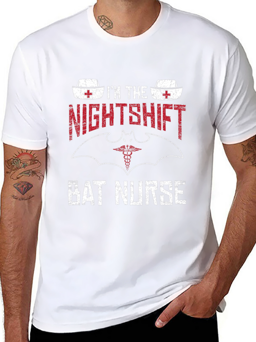 Nightshift Bat Nurse T-Shirt - Funny Nurse Tee
