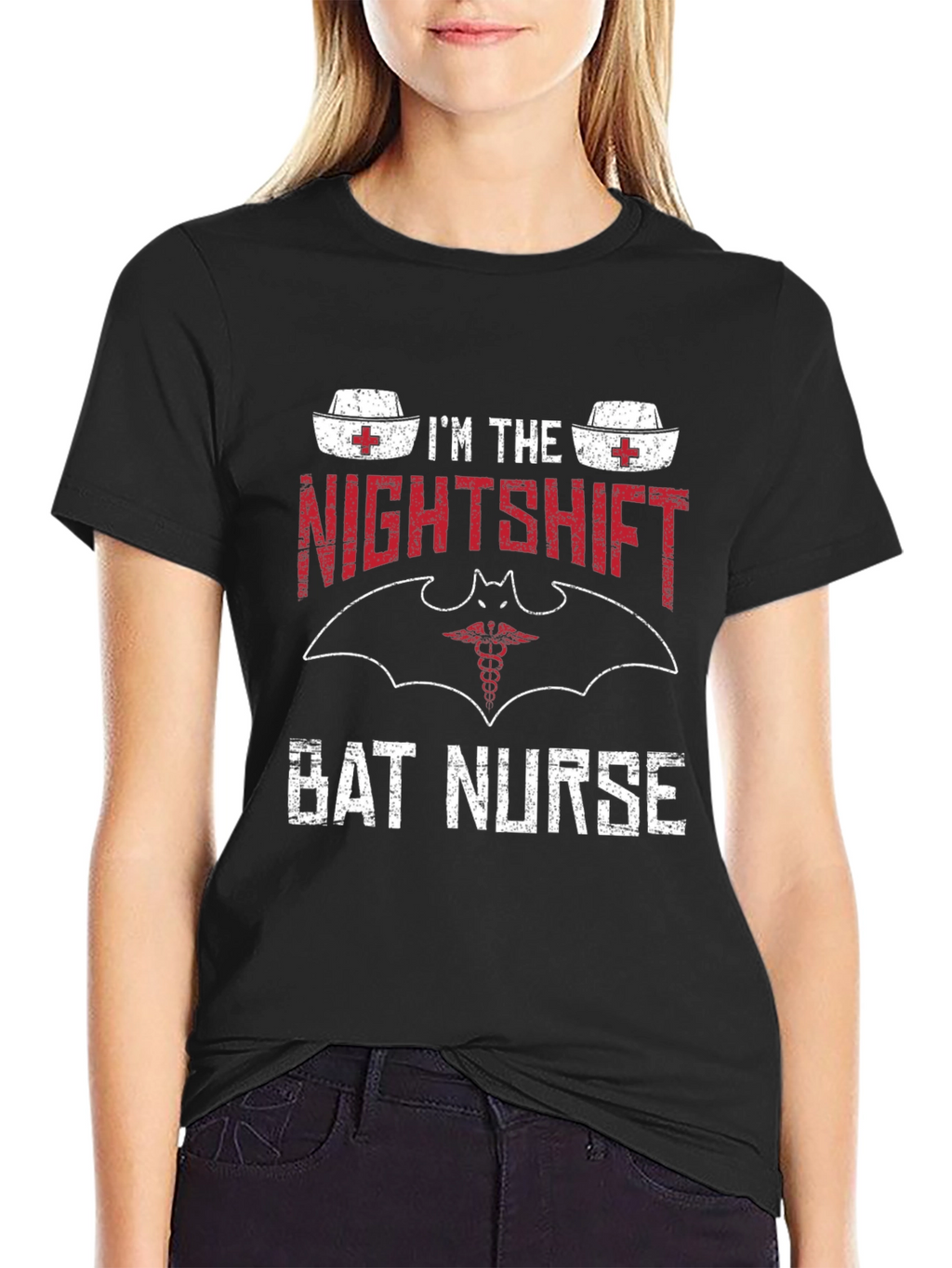 Nightshift Bat Nurse T-Shirt - Funny Nurse Tee