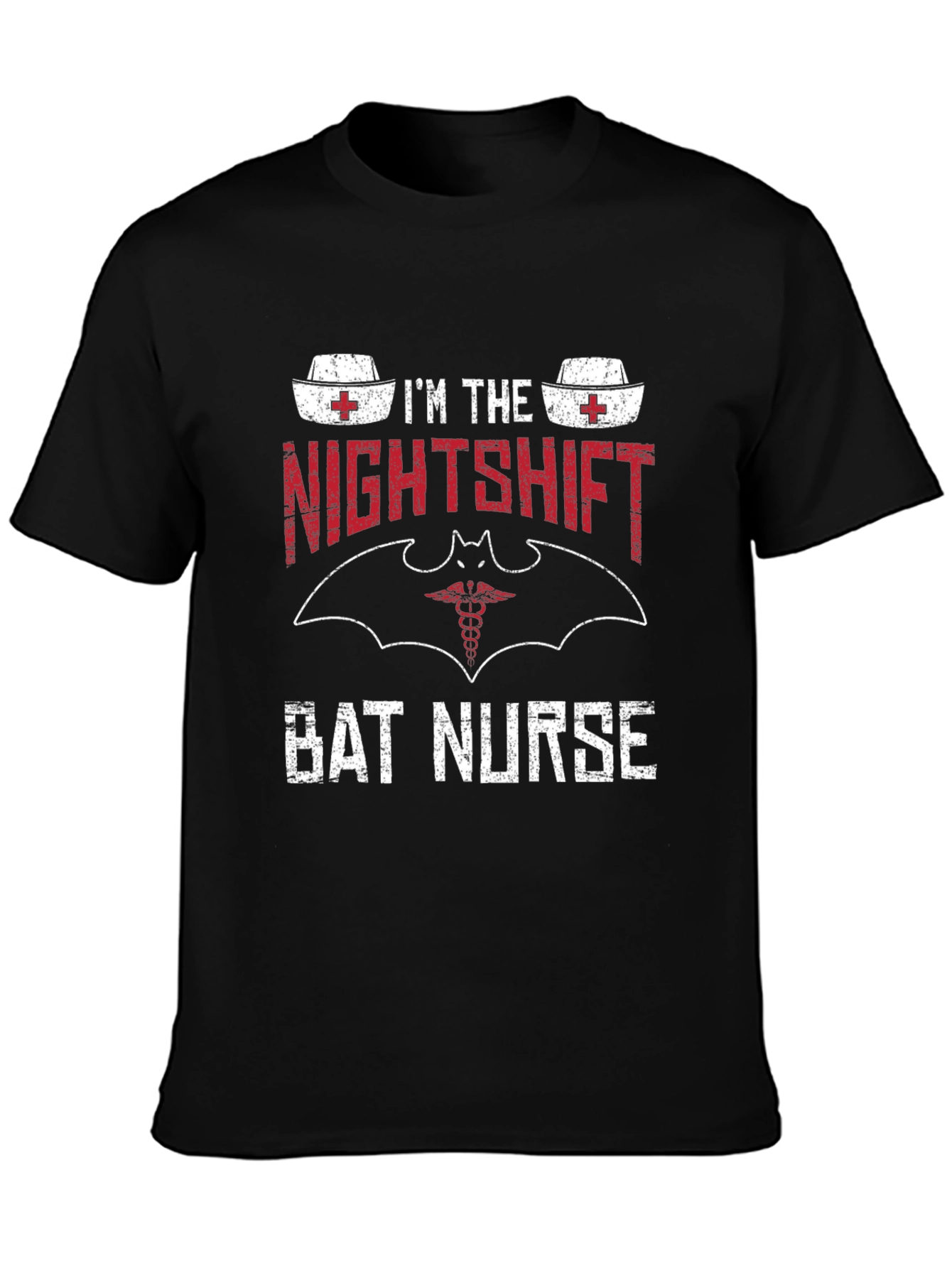 Nightshift Bat Nurse T-Shirt - Funny Nurse Tee