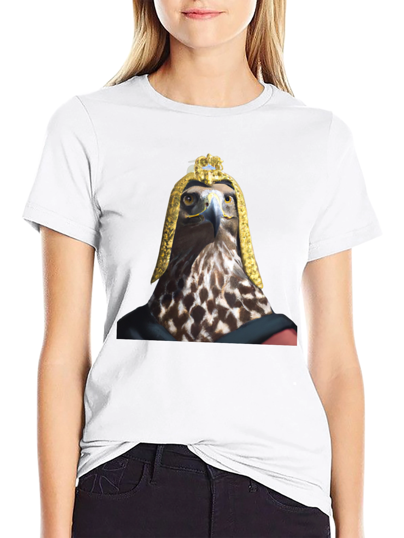 Eagle Pharaoh Graphic Tee - Black Cotton T-Shirt