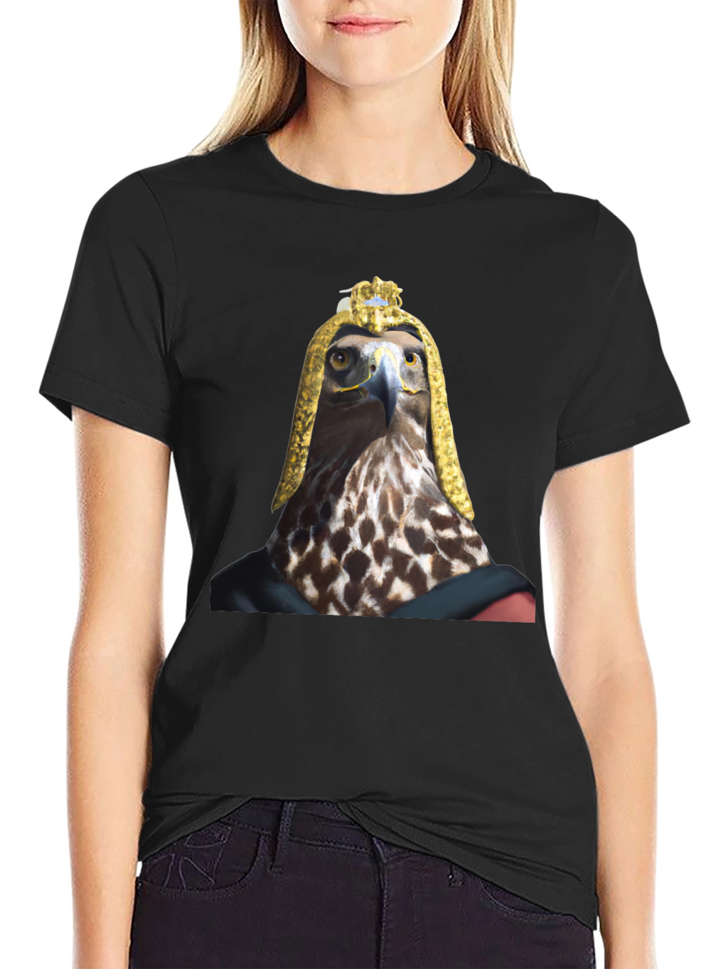 Eagle Pharaoh Graphic Tee - Black Cotton T-Shirt