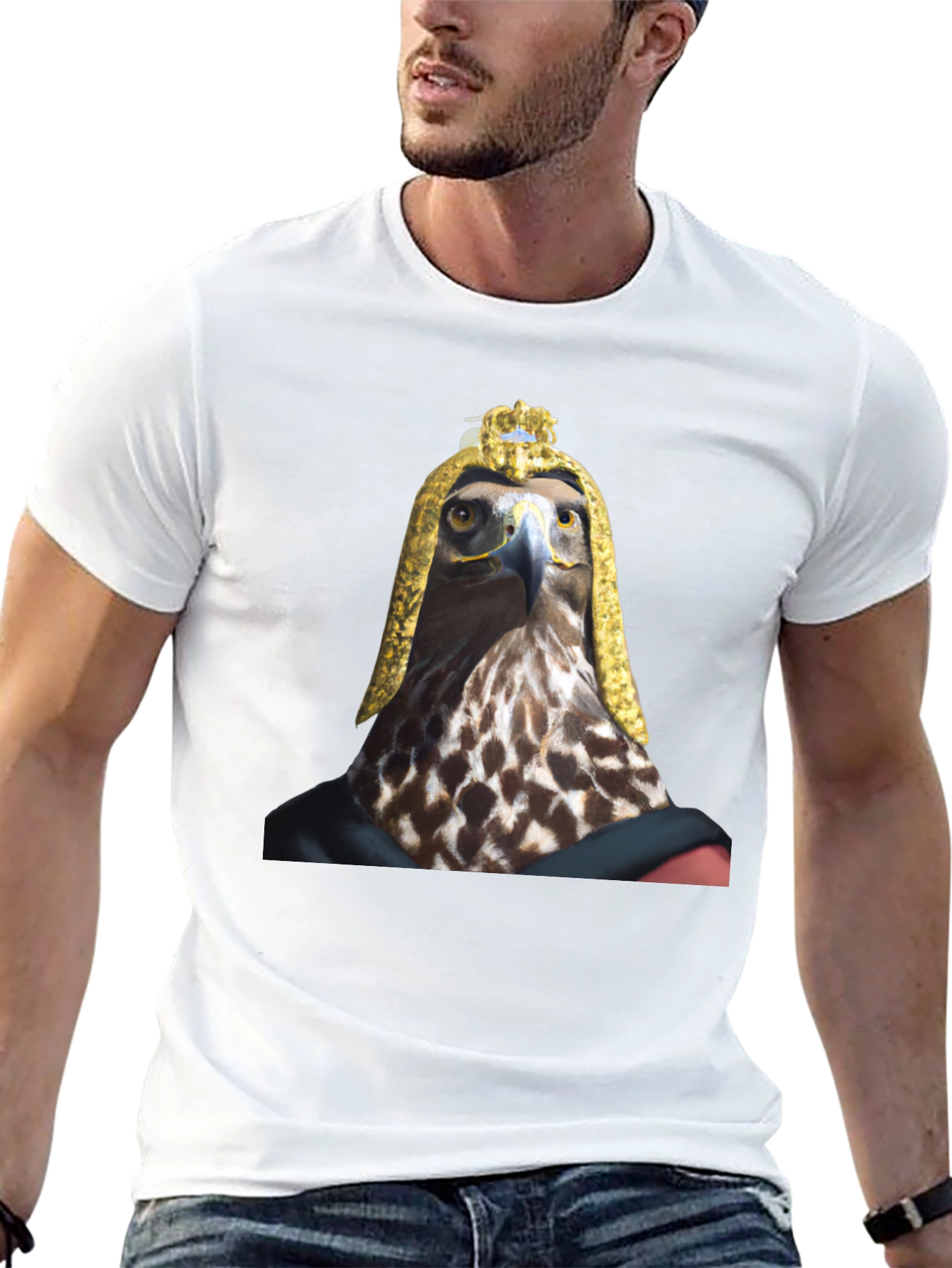 Eagle Pharaoh Graphic Tee - Black Cotton T-Shirt