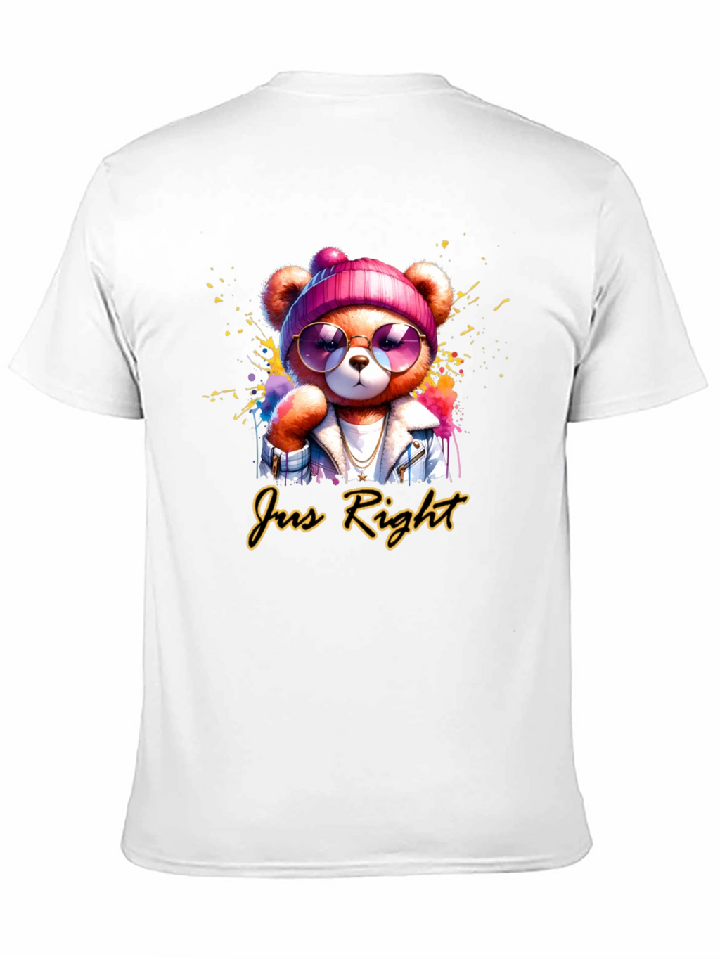 Just Right Bear Graphic Tee - Trendy Unisex T-Shirt