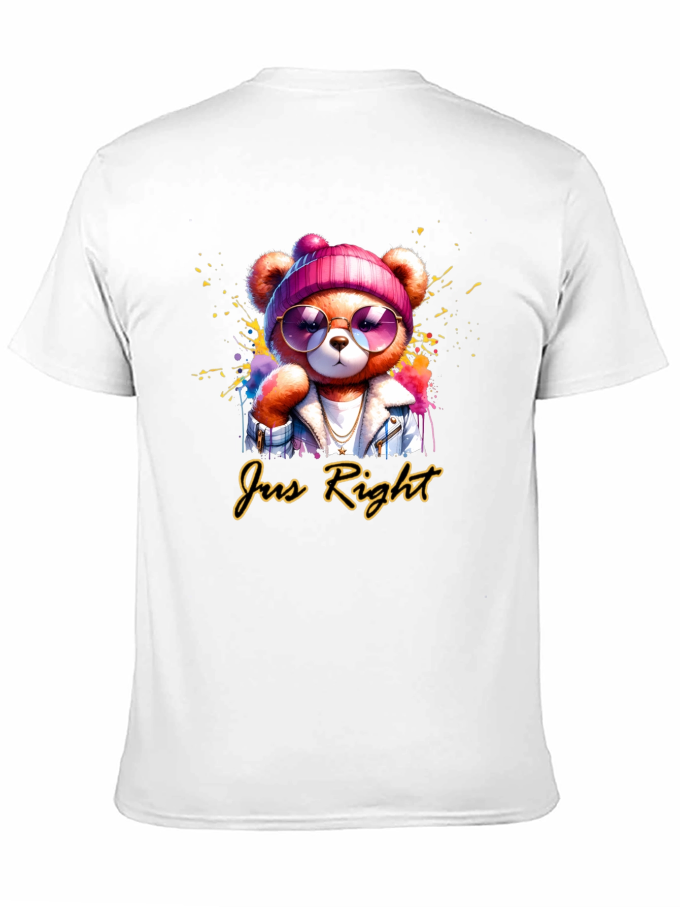 Just Right Bear Graphic Tee - Trendy Unisex T-Shirt