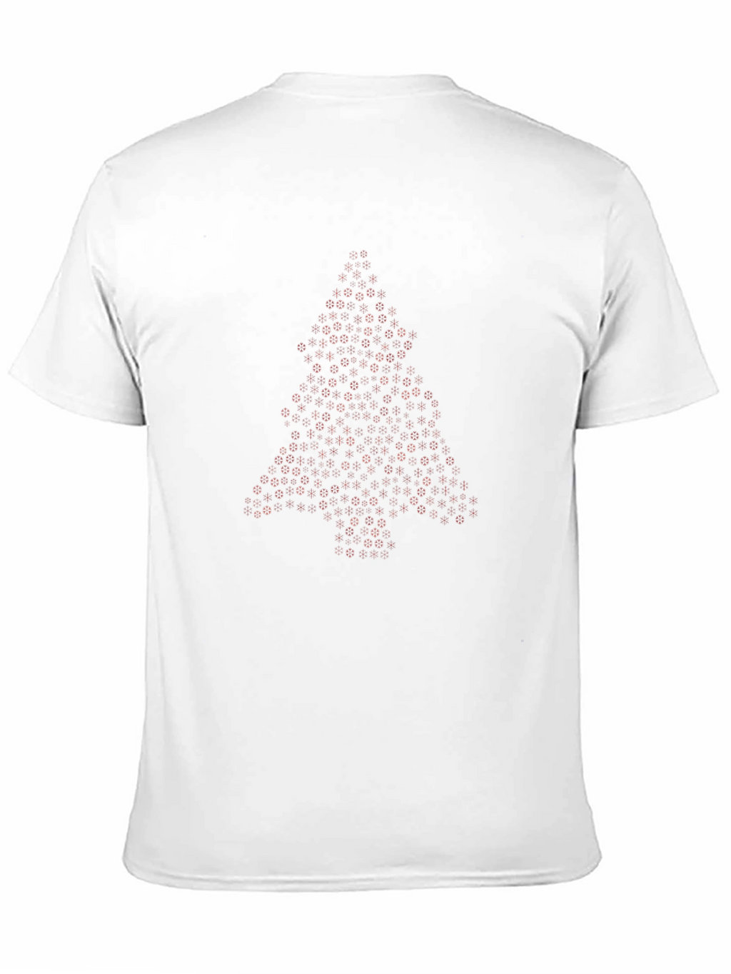 Christmas Tree Hexagon Pattern Black T-Shirt