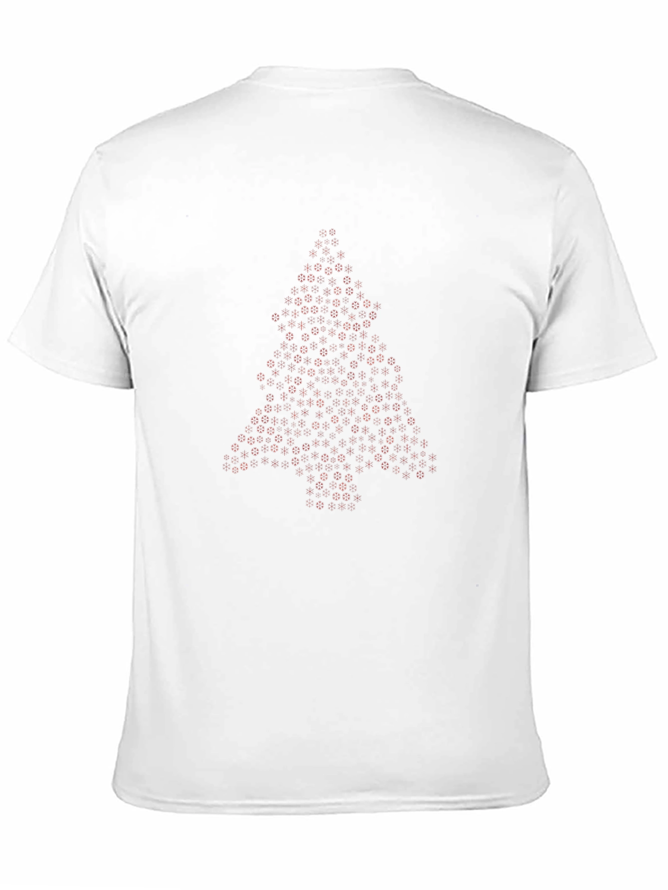 Christmas Tree Hexagon Pattern Black T-Shirt
