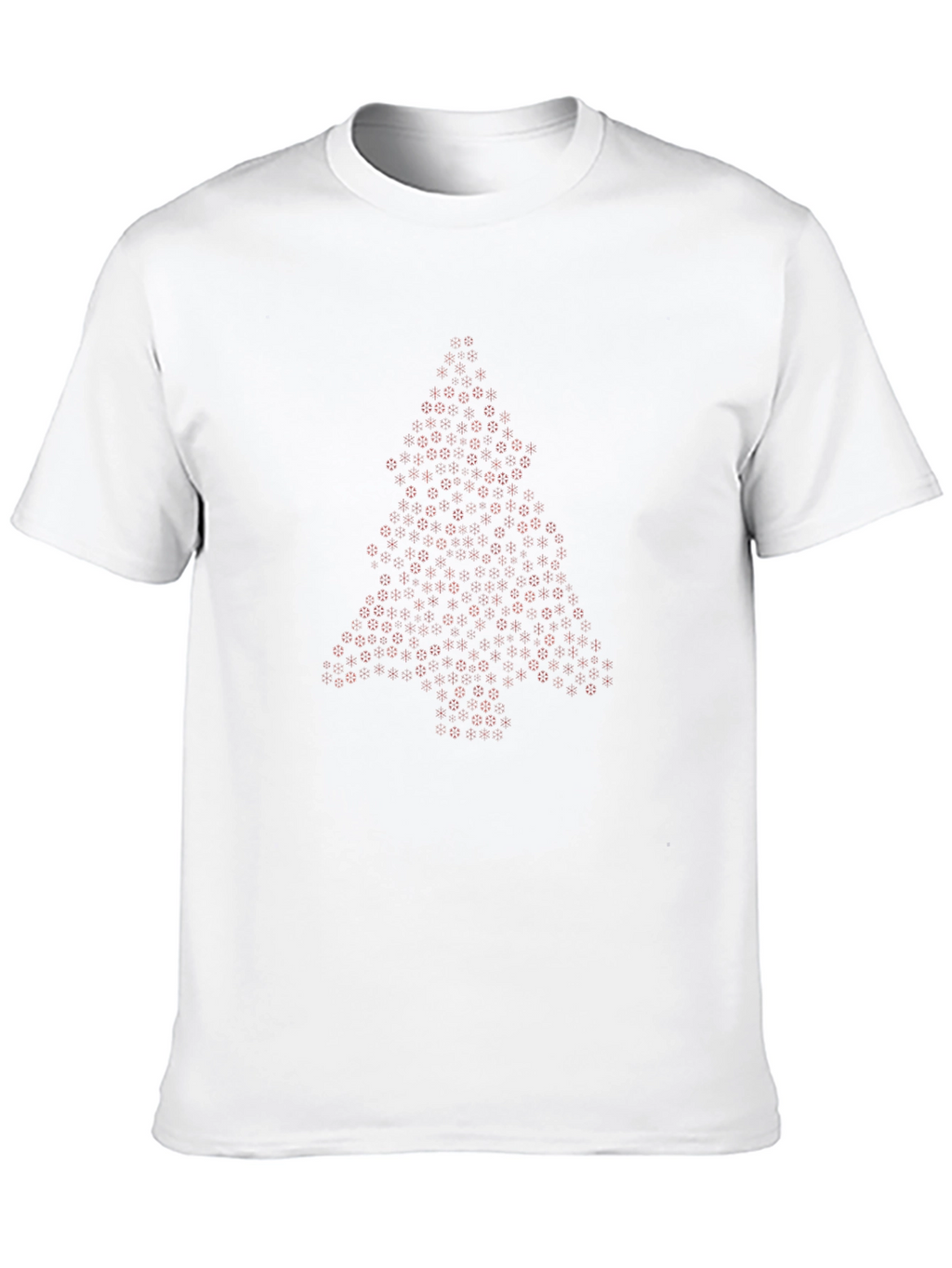 Christmas Tree Hexagon Pattern Black T-Shirt