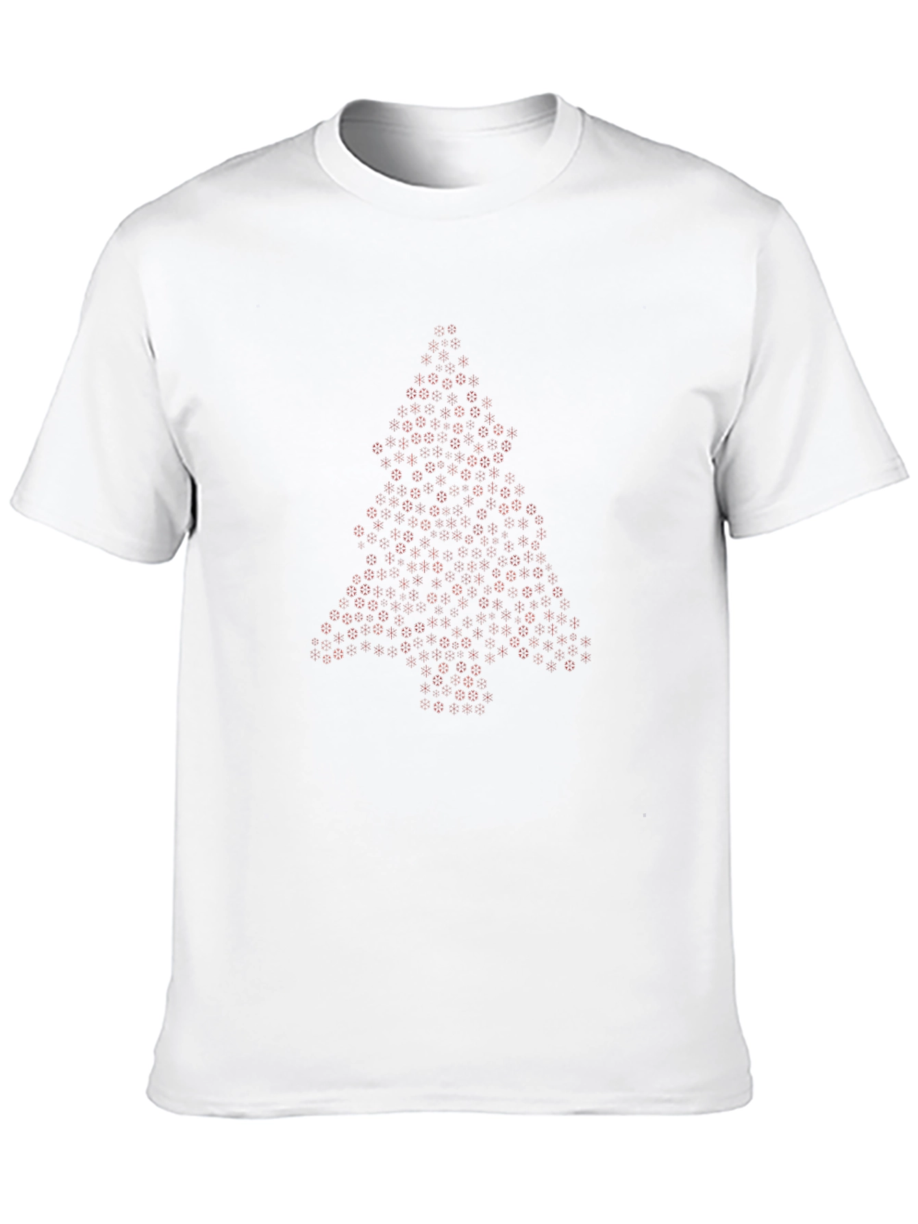 Christmas Tree Hexagon Pattern Black T-Shirt