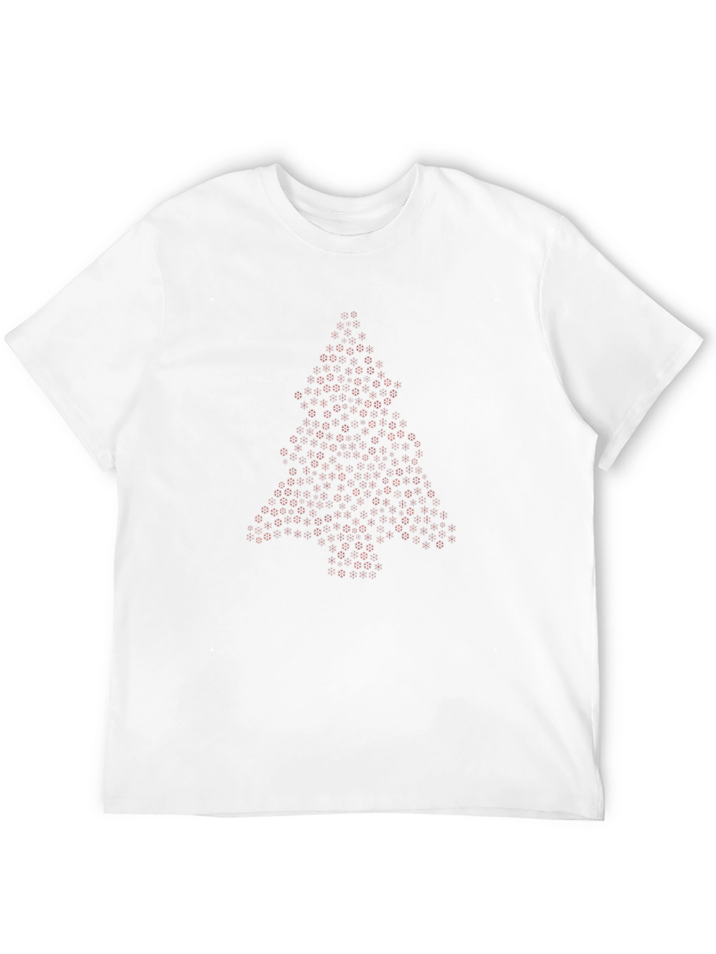Christmas Tree Hexagon Pattern Black T-Shirt