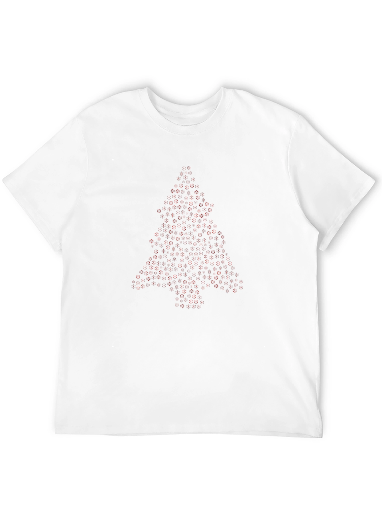 Christmas Tree Hexagon Pattern Black T-Shirt