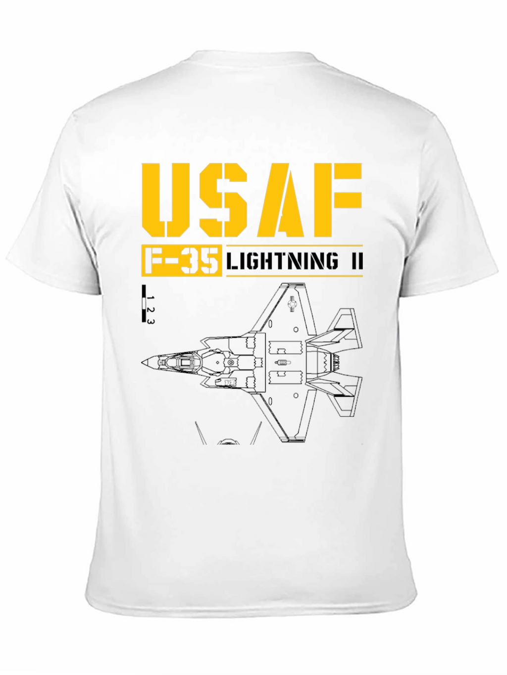 USAF F-35 Lightning II Black Graphic T-Shirt