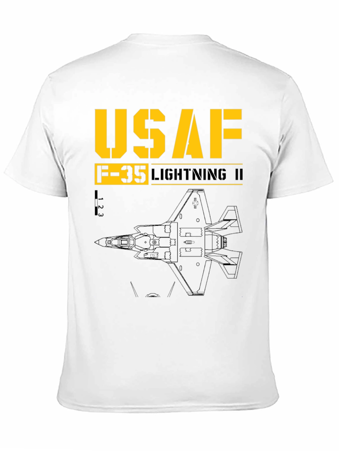 USAF F-35 Lightning II Black Graphic T-Shirt