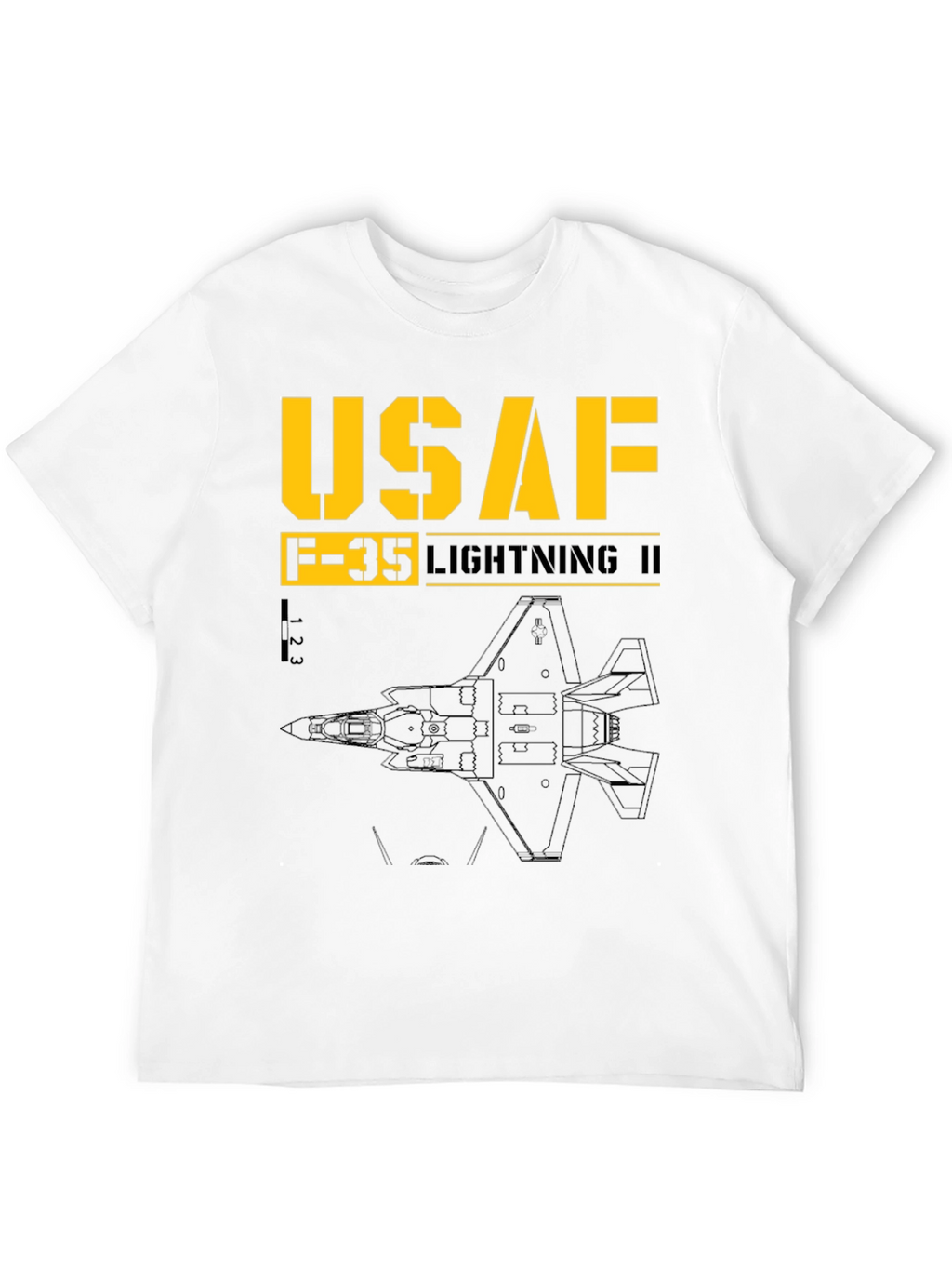 USAF F-35 Lightning II Black Graphic T-Shirt