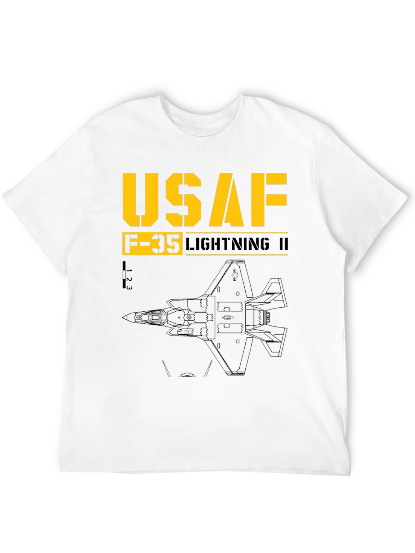 USAF F-35 Lightning II Black Graphic T-Shirt