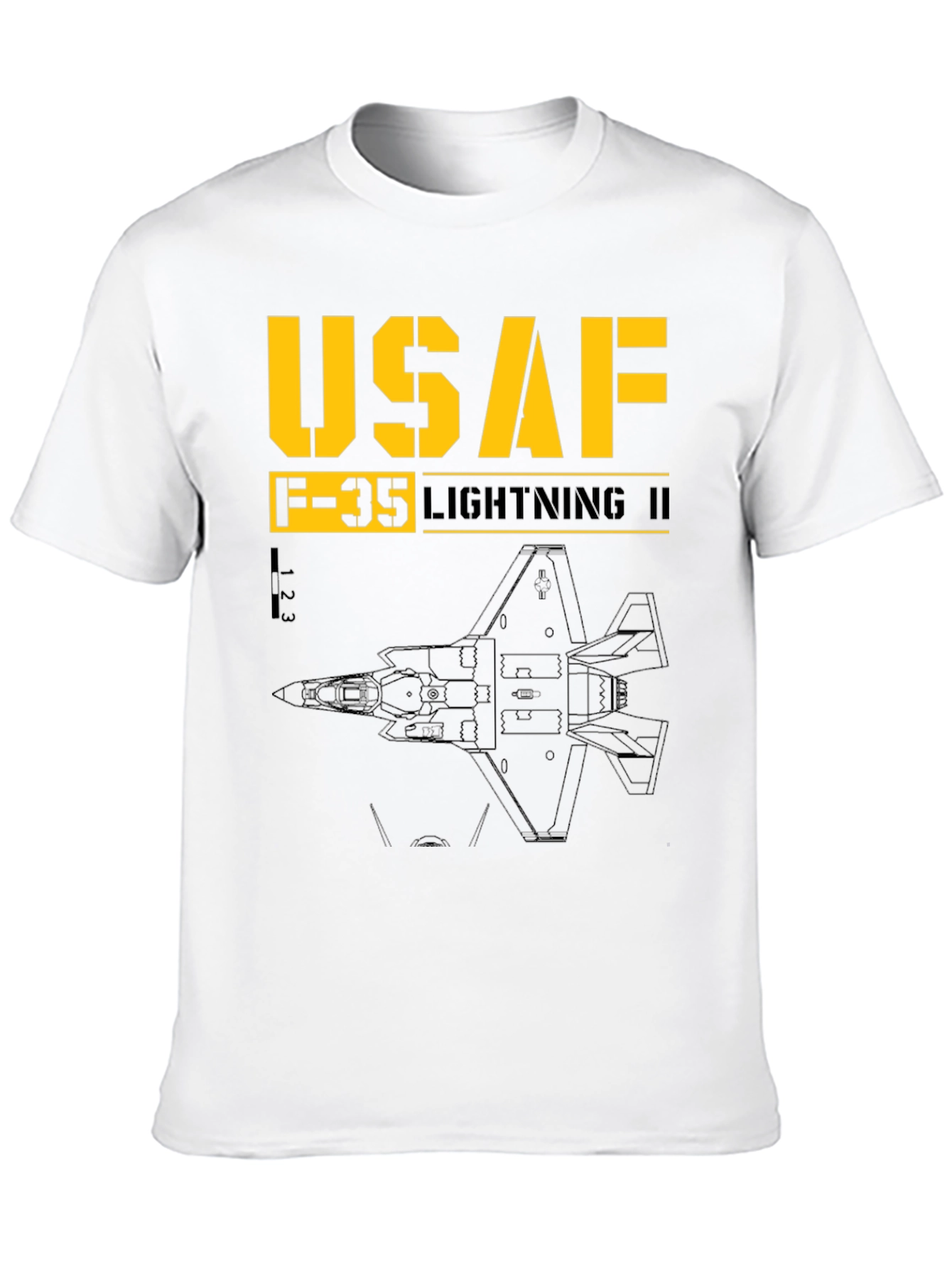 USAF F-35 Lightning II Black Graphic T-Shirt