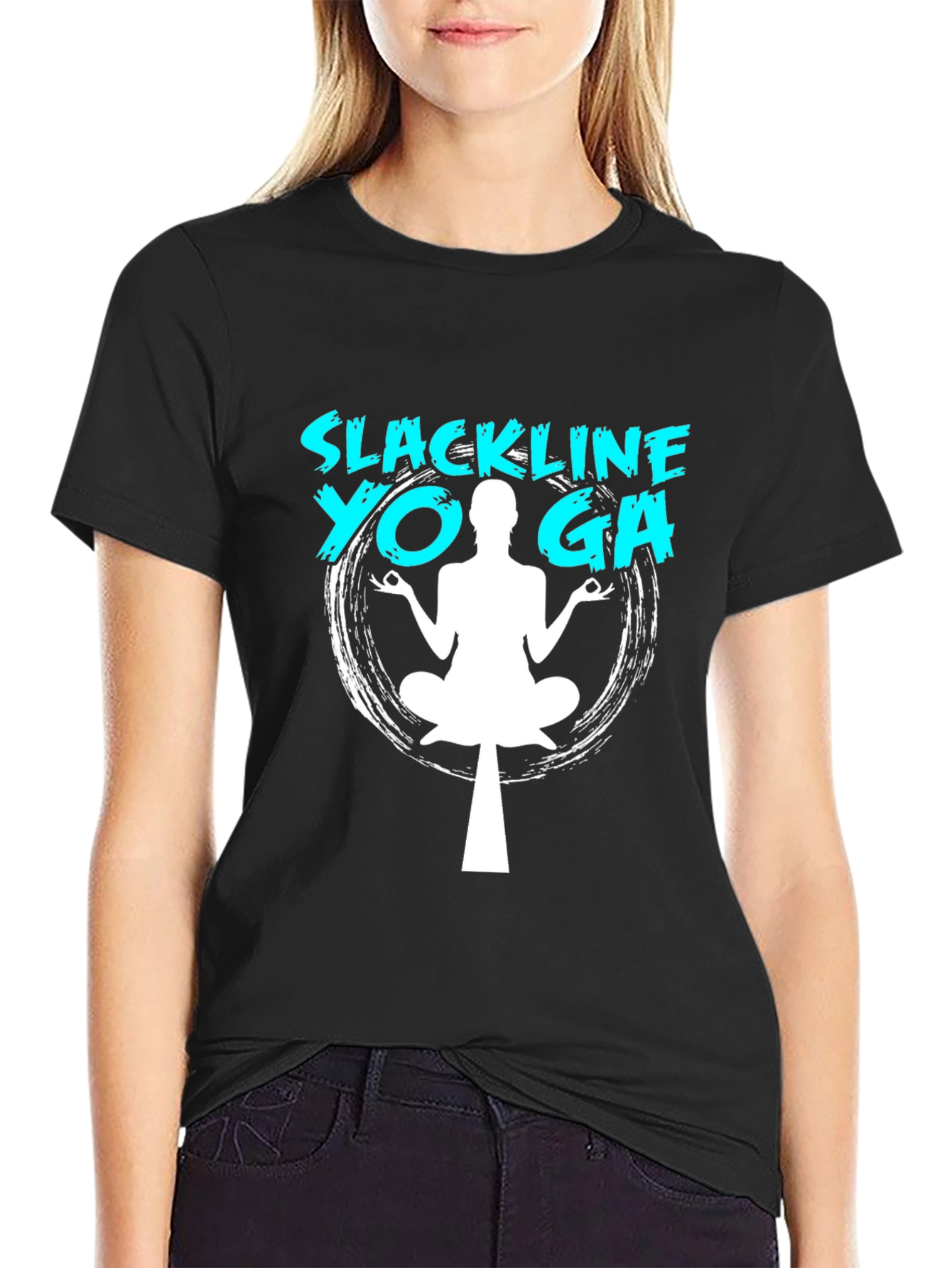 Slackline Yoga T-Shirt - Balance & Fitness