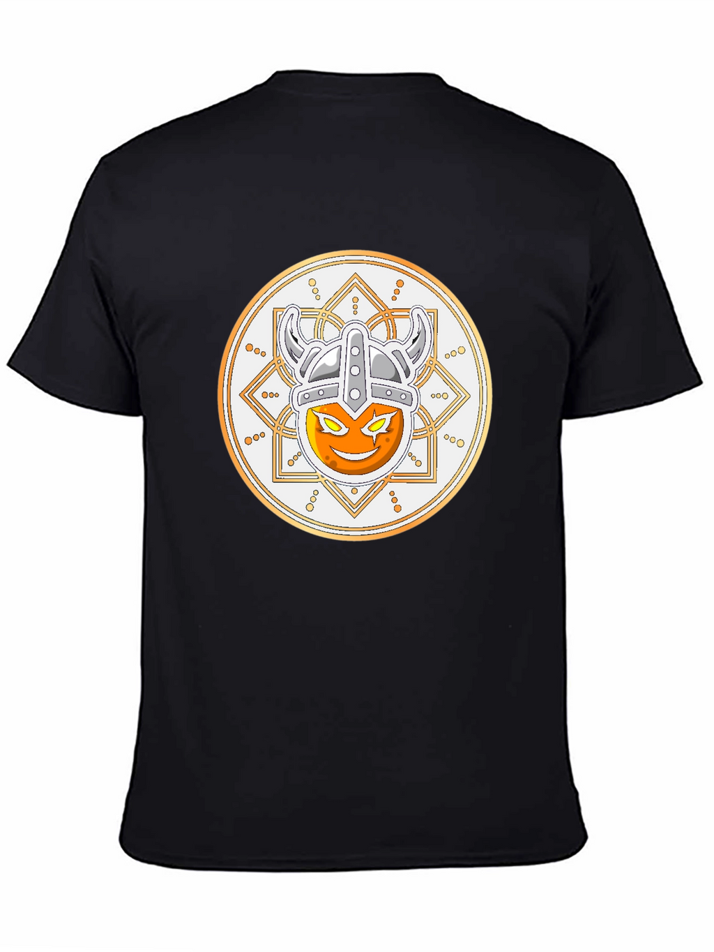 Viking Emoji Graphic T-Shirt - Black Cotton Tee