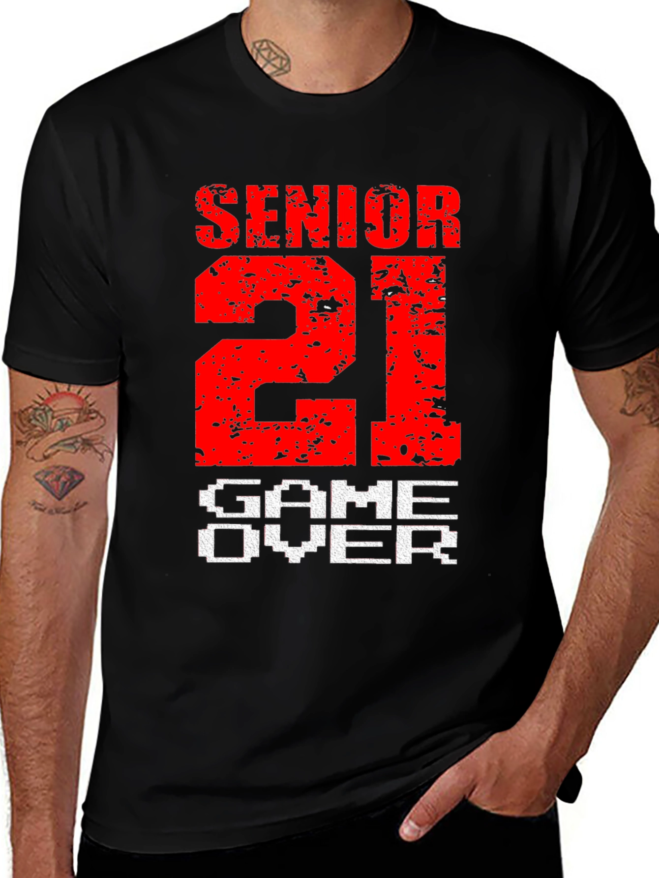 Senior 21 Game Over T-Shirt Graduation Gift