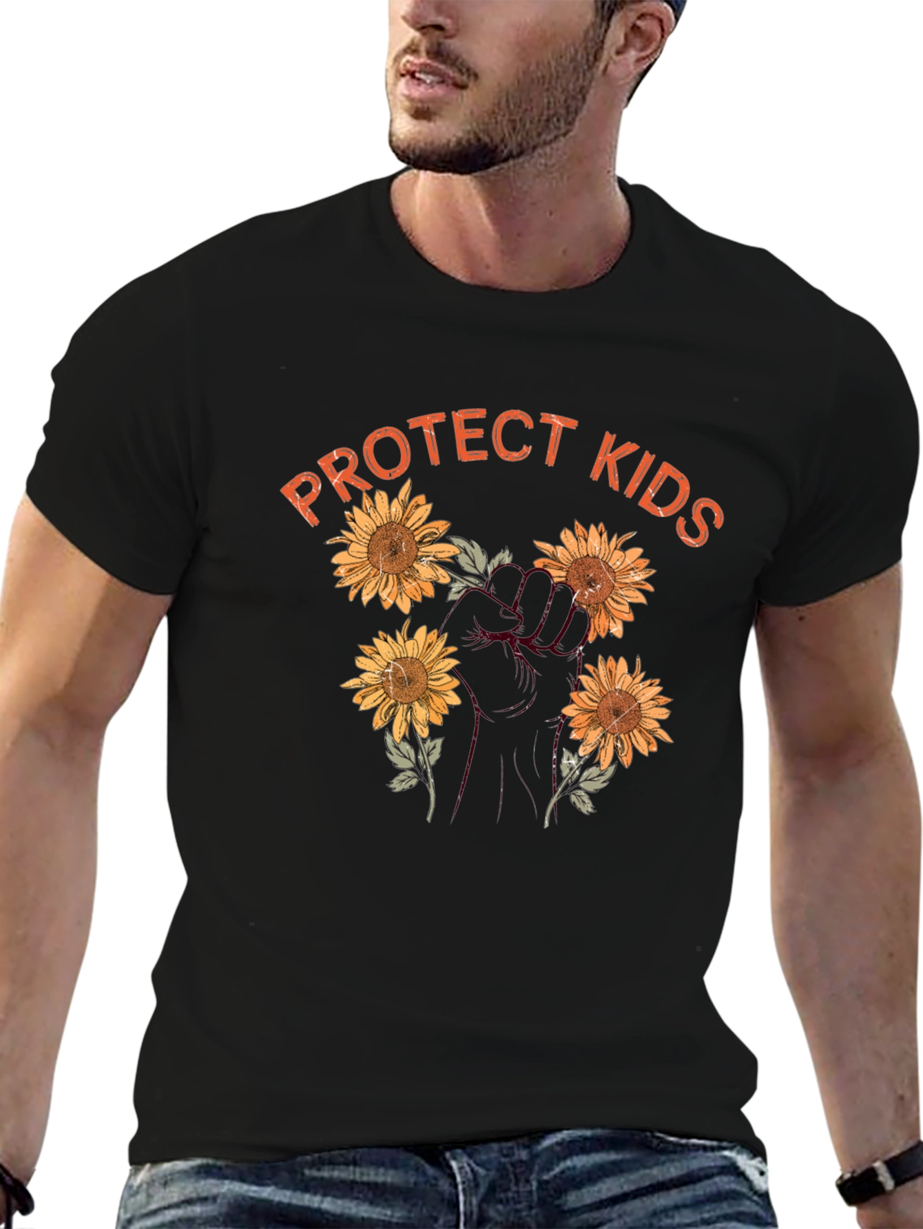 Protect Kids Sunflower Graphic Tee