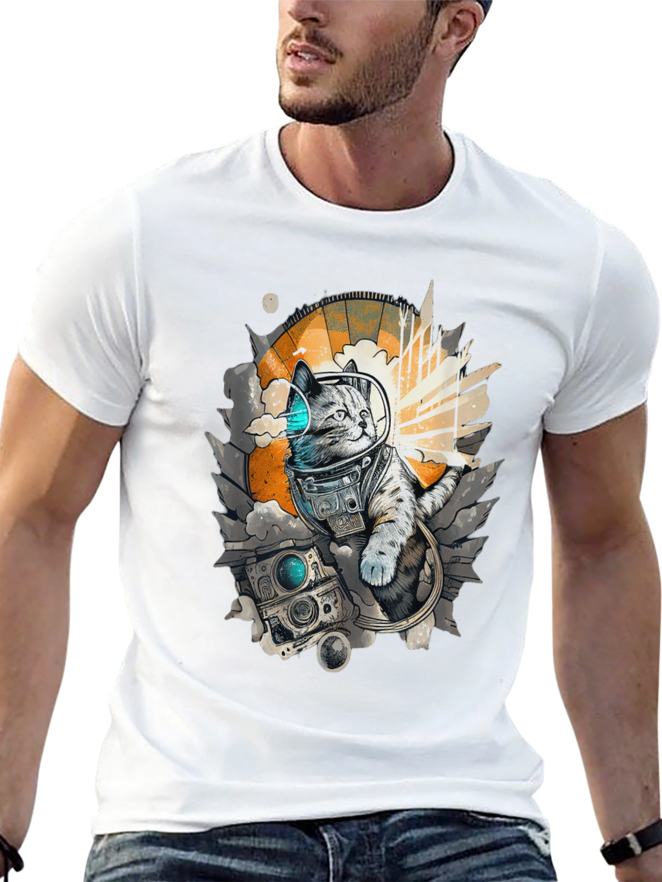 Cosmic Cat T-Shirt - Space Adventure!