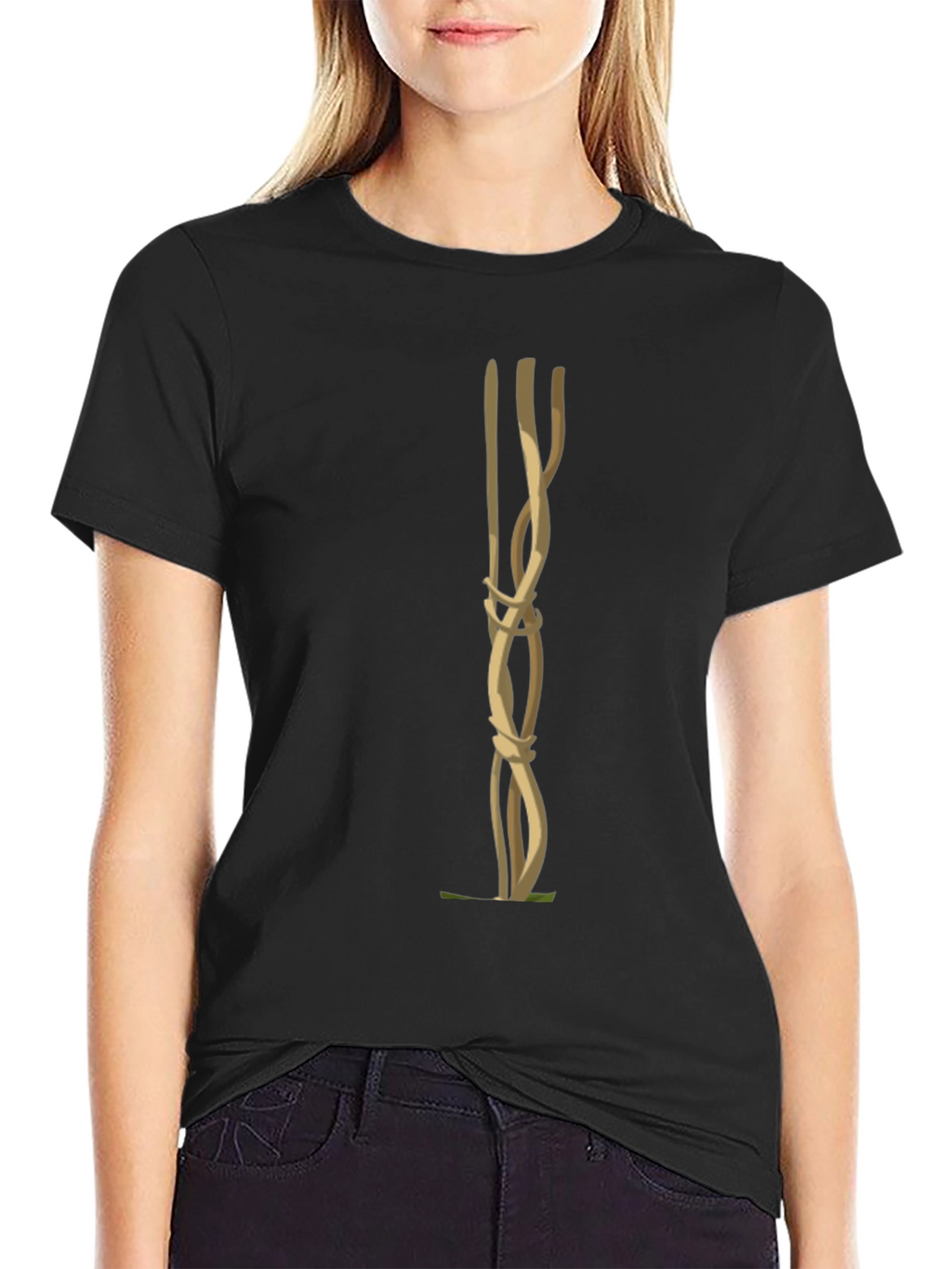 Unique Knot Graphic Tee - Black