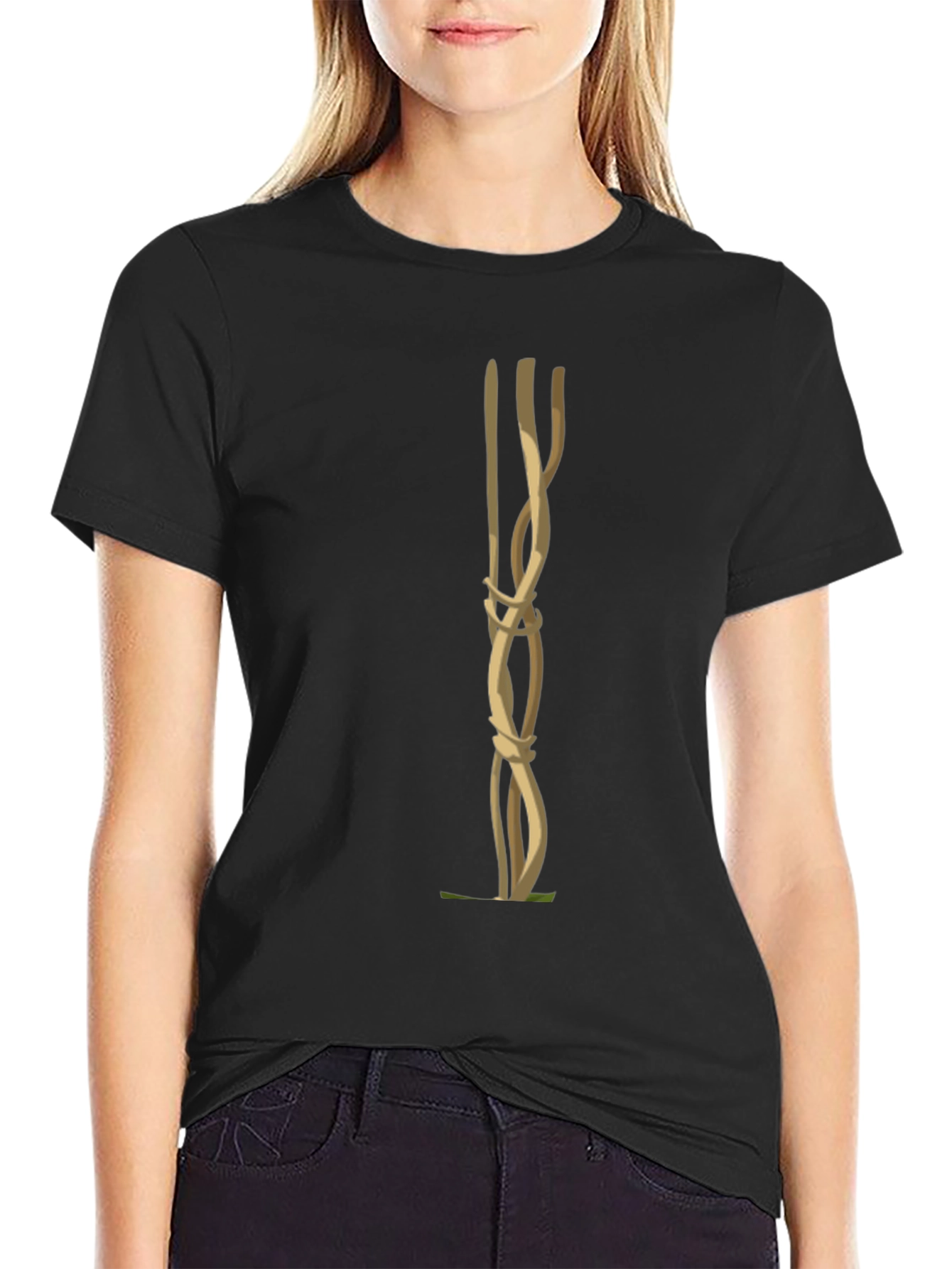 Unique Knot Graphic Tee - Black
