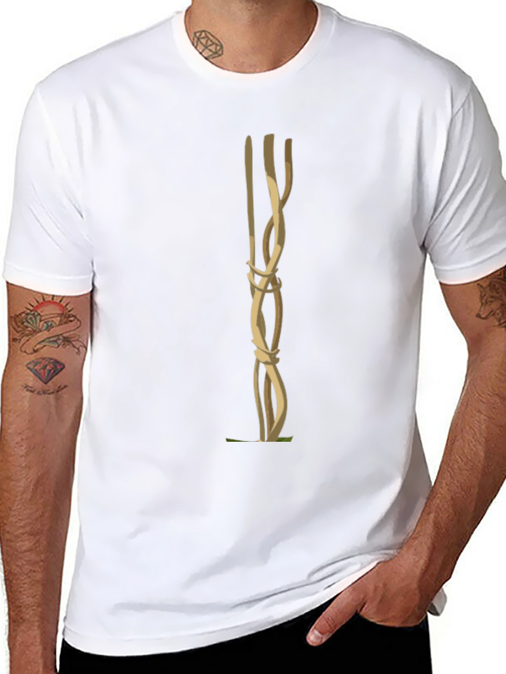 Unique Knot Graphic Tee - Black