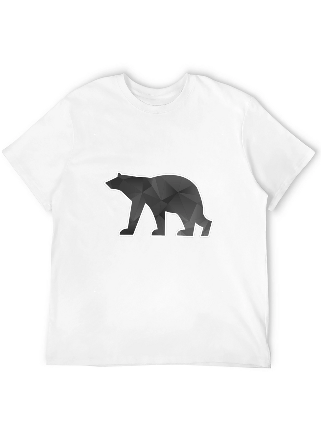 Geometric Bear Graphic Tee - Modern Style