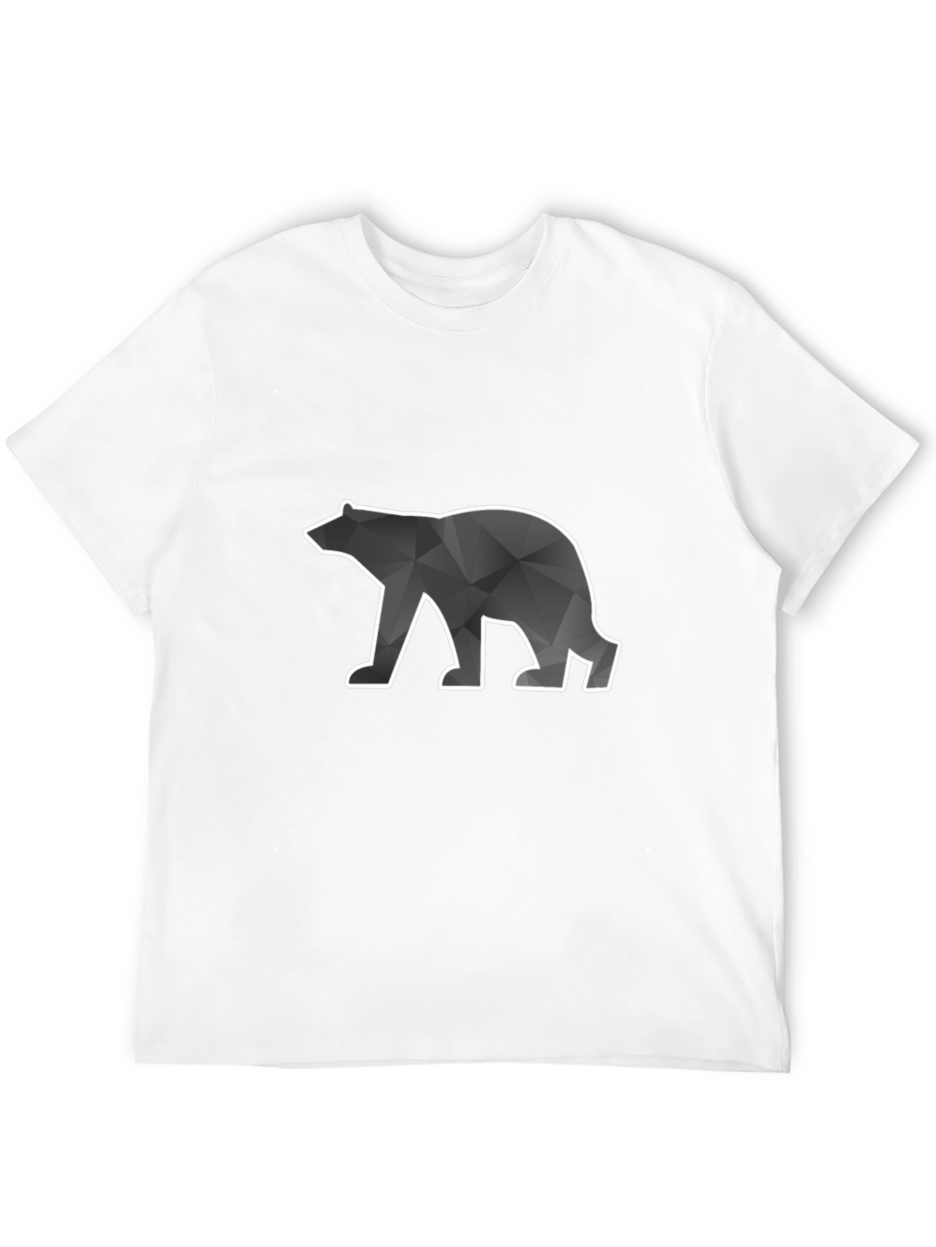 Geometric Bear Graphic Tee - Modern Style