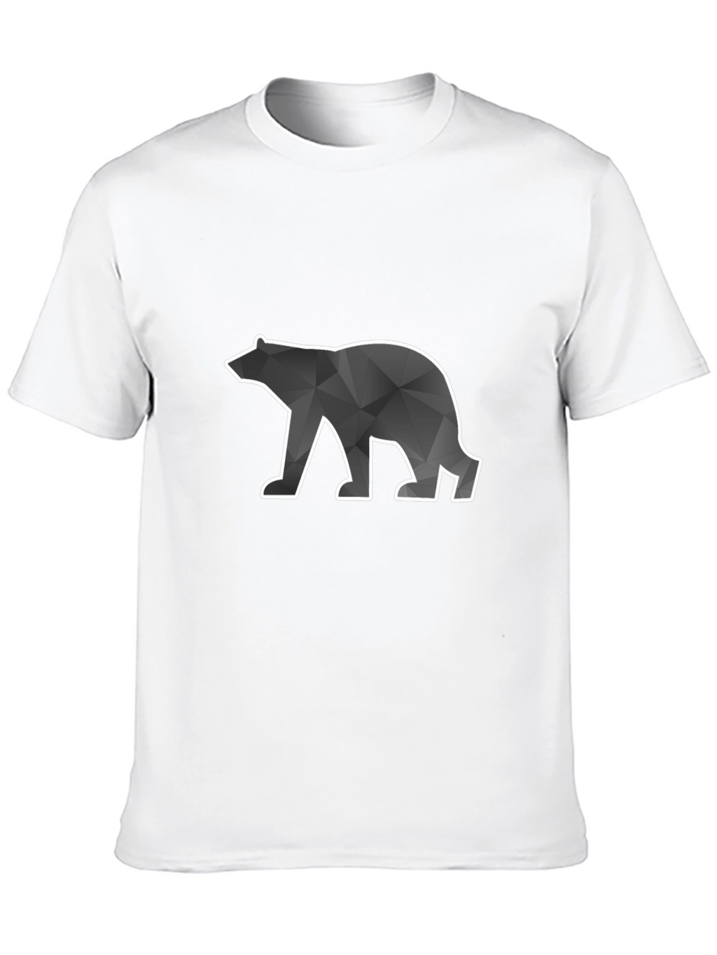 Geometric Bear Graphic Tee - Modern Style