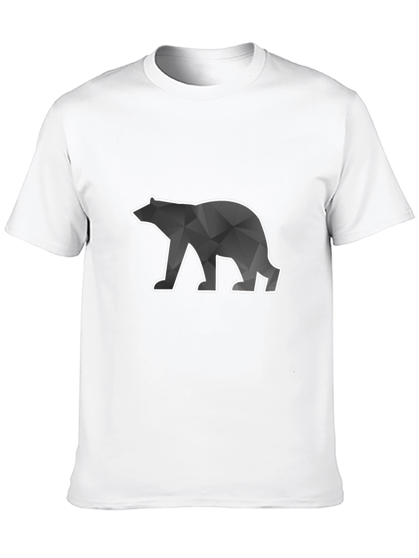 Geometric Bear Graphic Tee - Modern Style