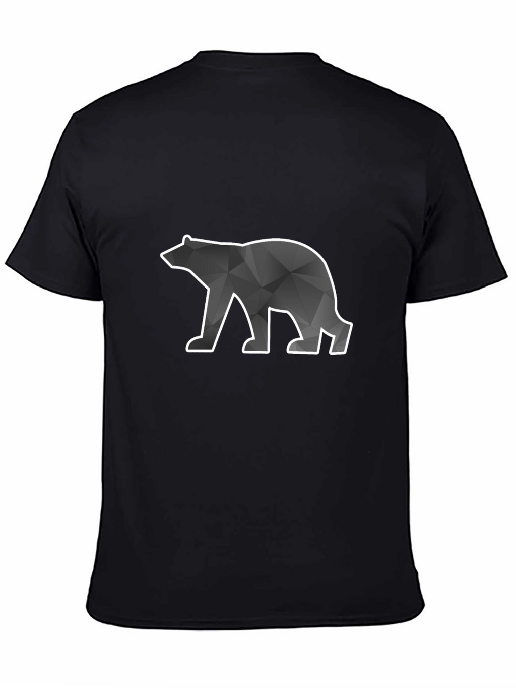 Geometric Bear Graphic Tee - Modern Style