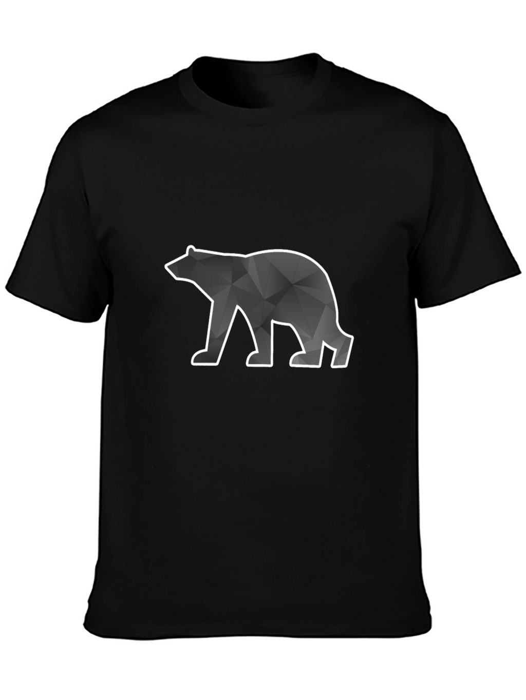 Geometric Bear Graphic Tee - Modern Style