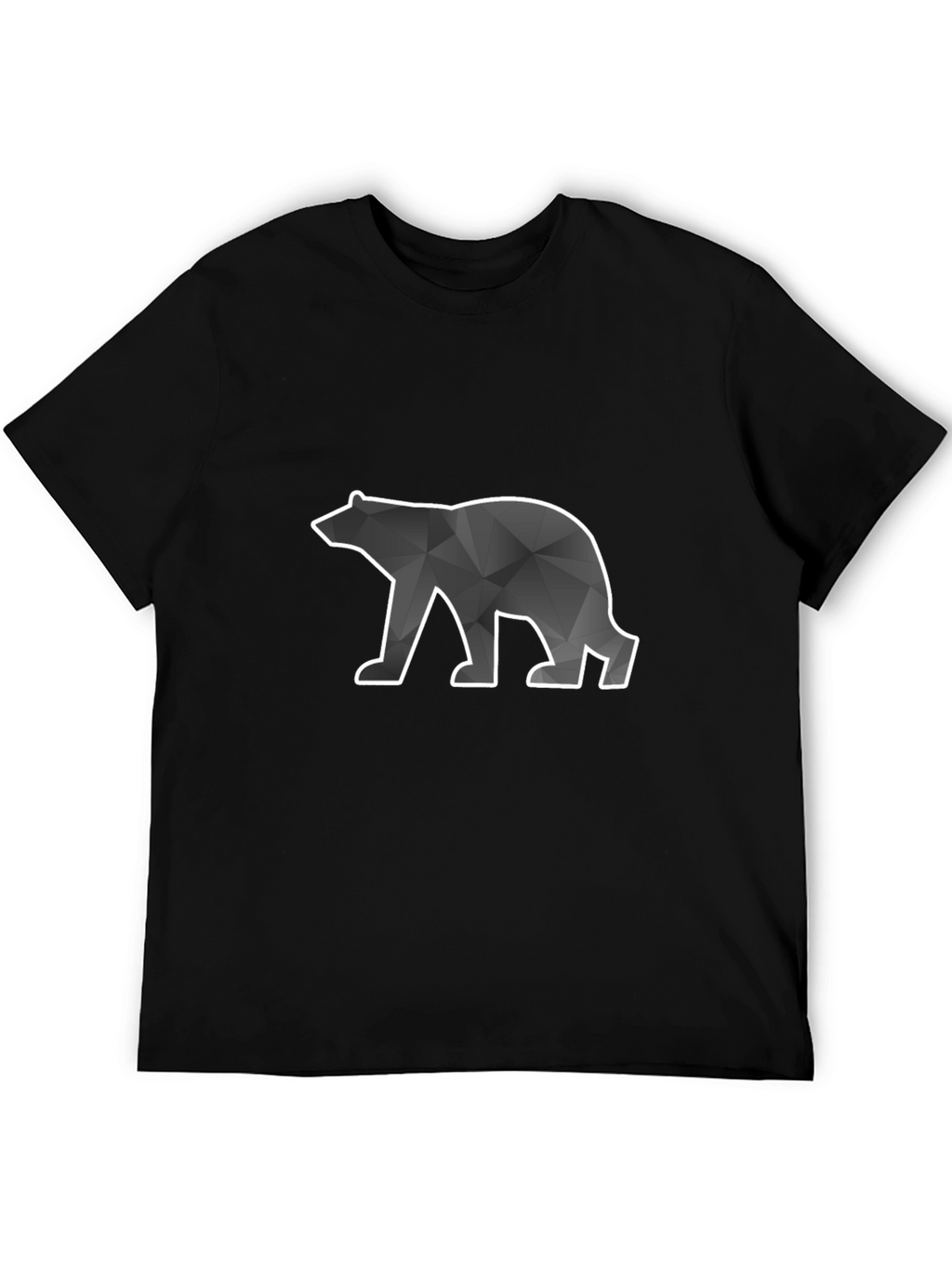 Geometric Bear Graphic Tee - Modern Style