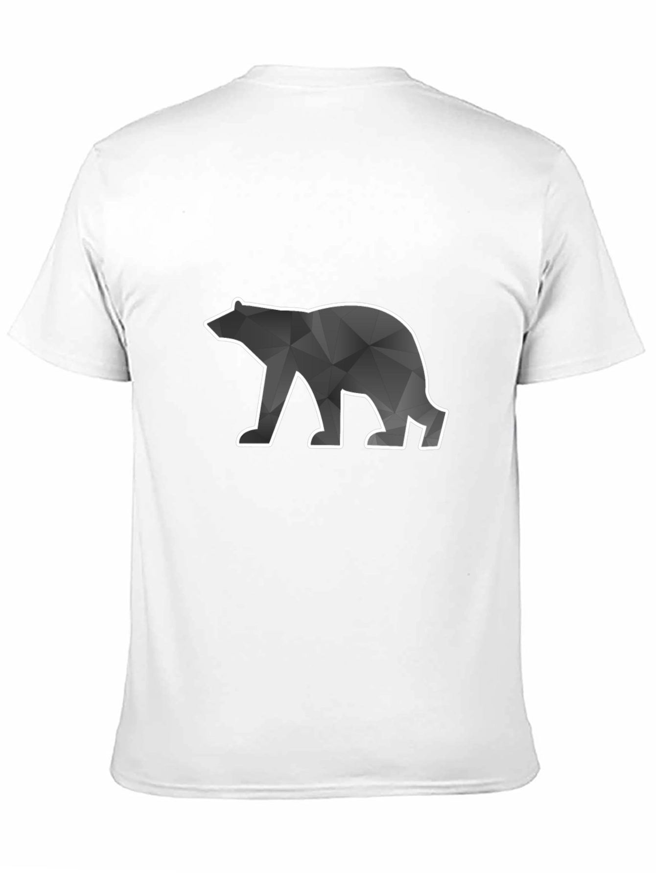 Geometric Bear Graphic Tee - Modern Style