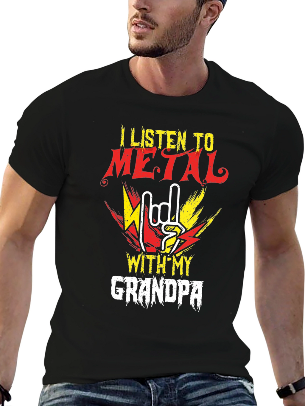 Metal Music Grandpa T-Shirt