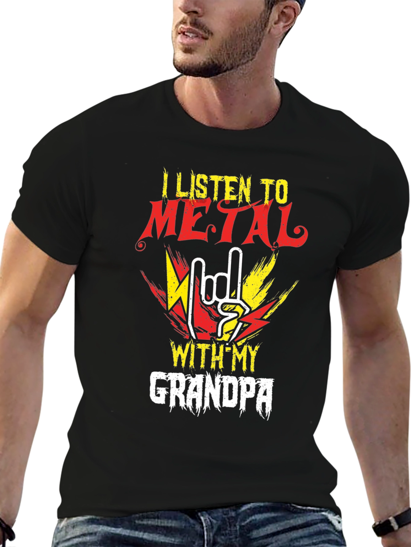 Metal Music Grandpa T-Shirt