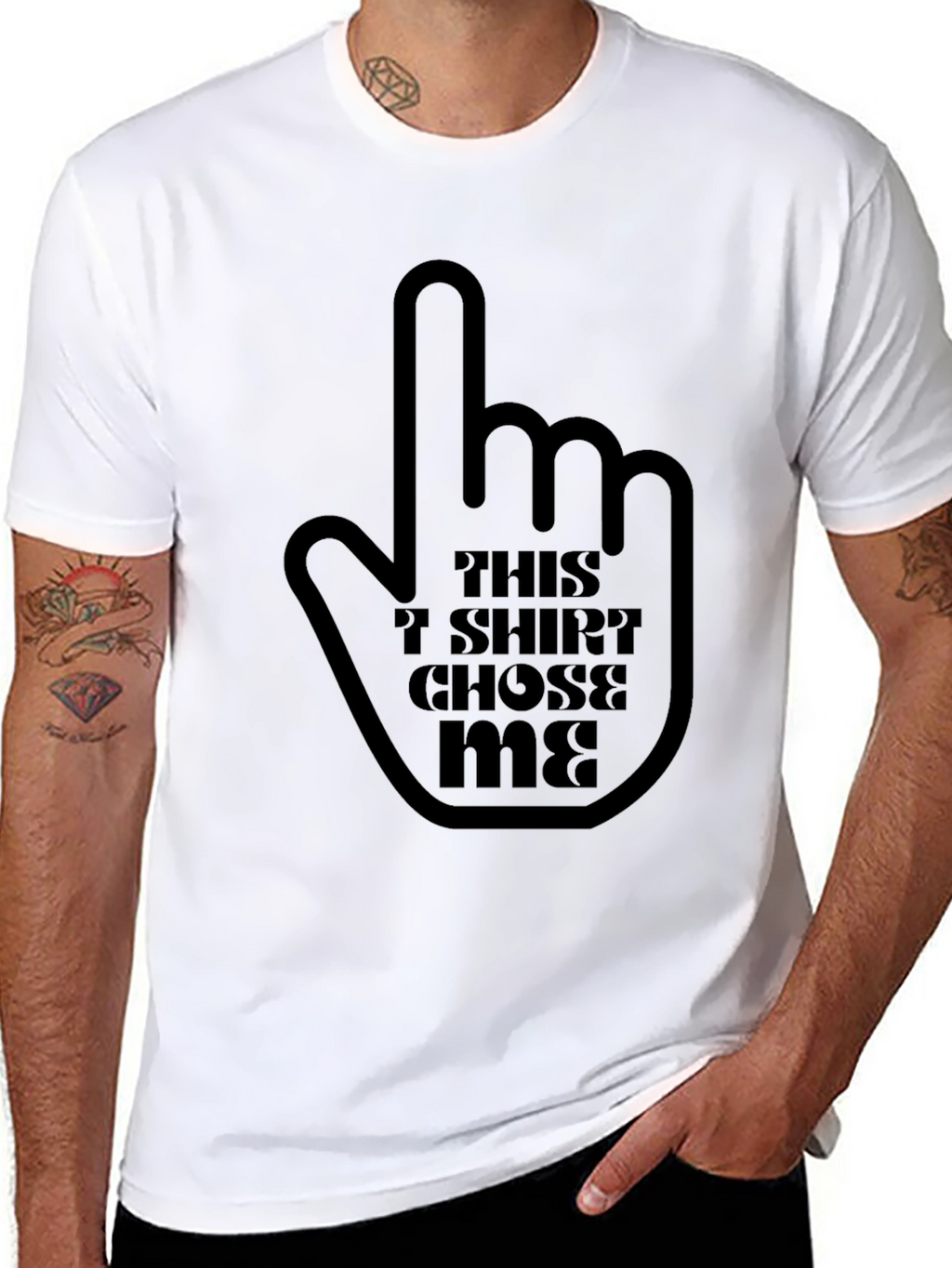 This T-Shirt Chose Me Graphic Tee - Black