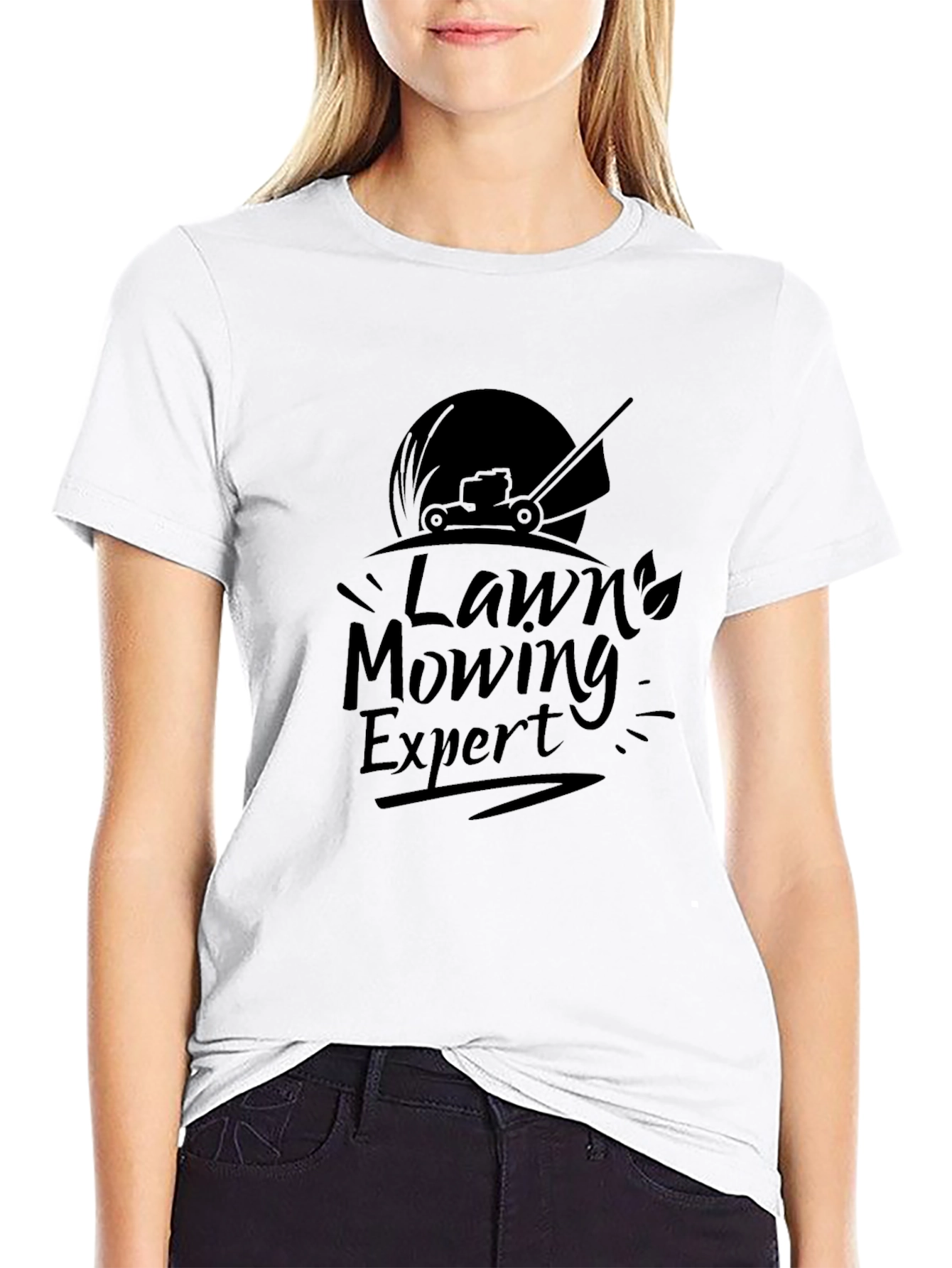 Lawn Mowing Expert Graphic Tee - Black