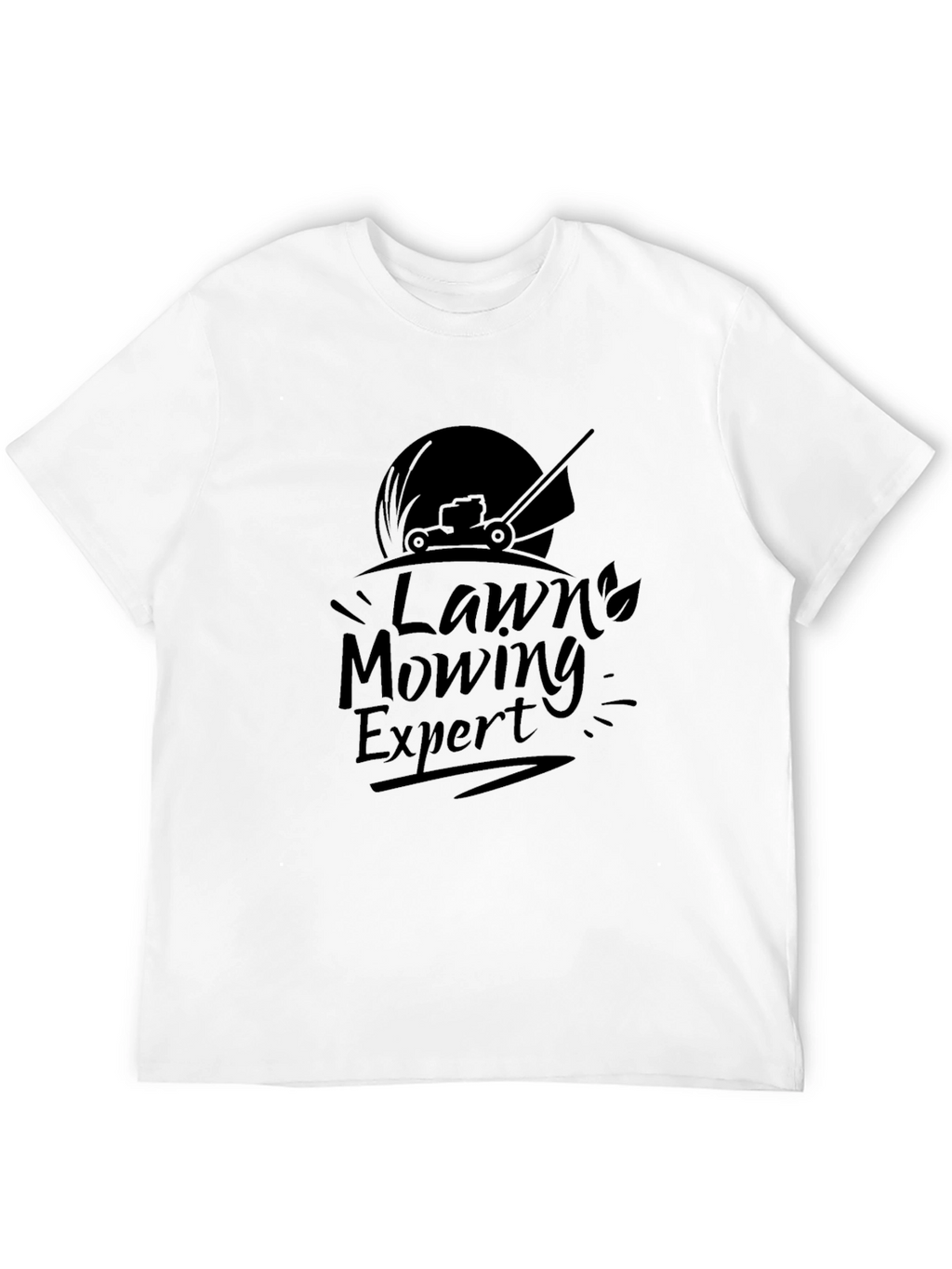 Lawn Mowing Expert Graphic Tee - Black