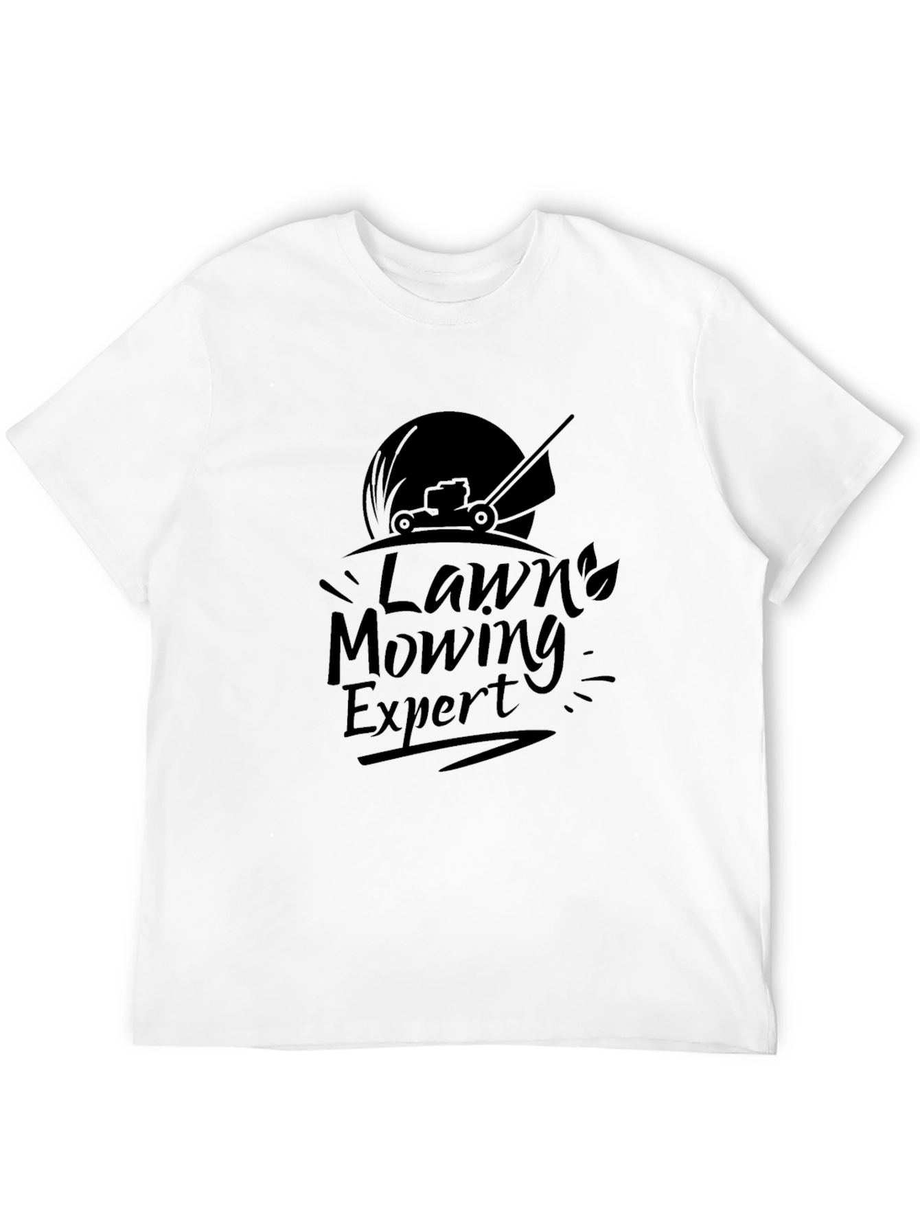 Lawn Mowing Expert Graphic Tee - Black