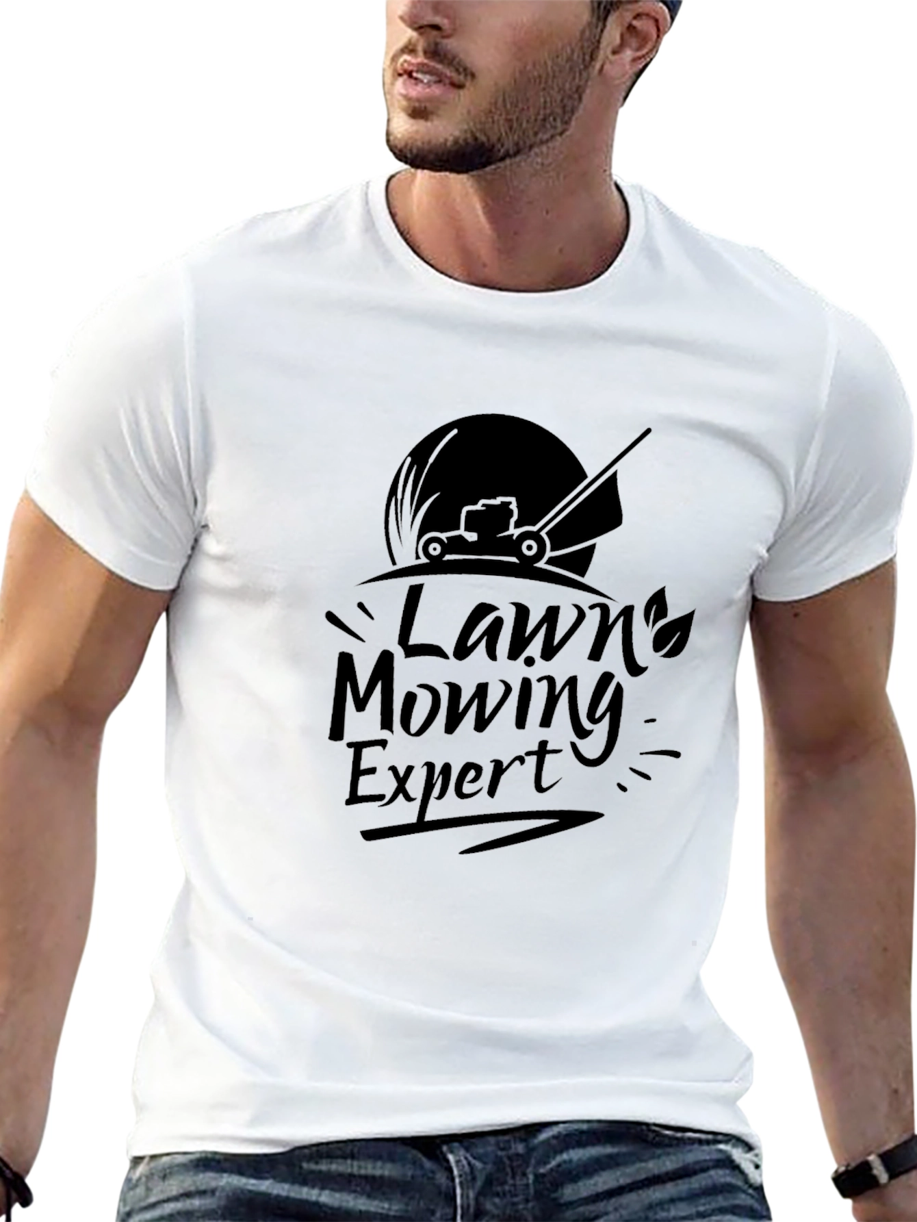 Lawn Mowing Expert Graphic Tee - Black